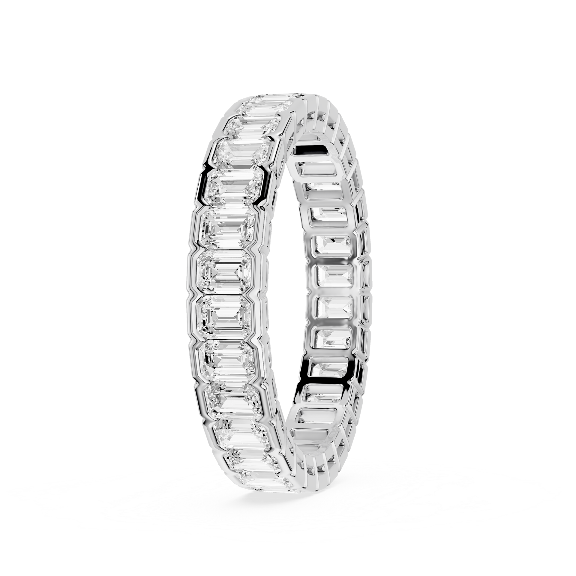 Lovea Paula Eternity Ring Smaragdschliff – Weißgold