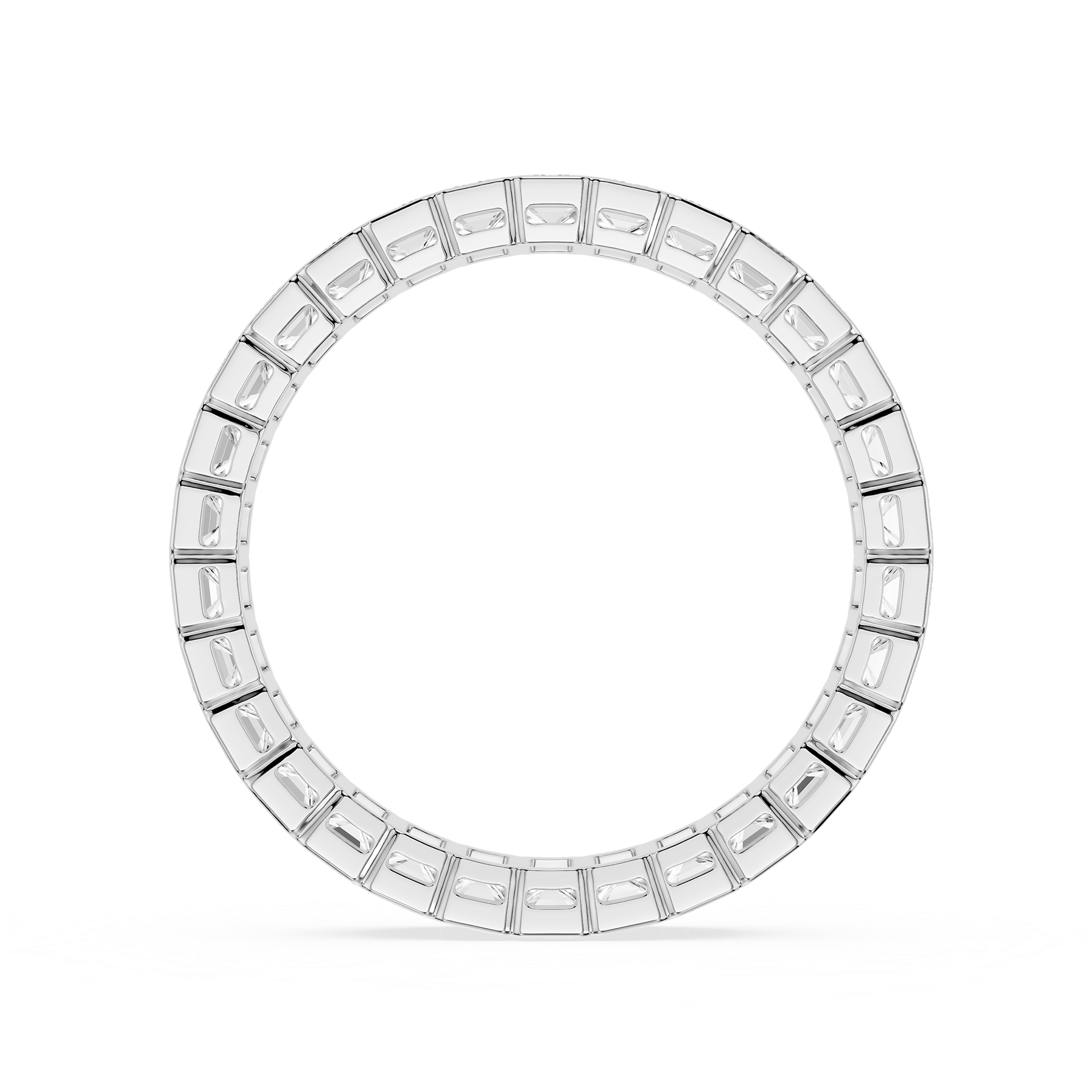 Lovea Paula Eternity Ring Smaragdschliff – Weißgold