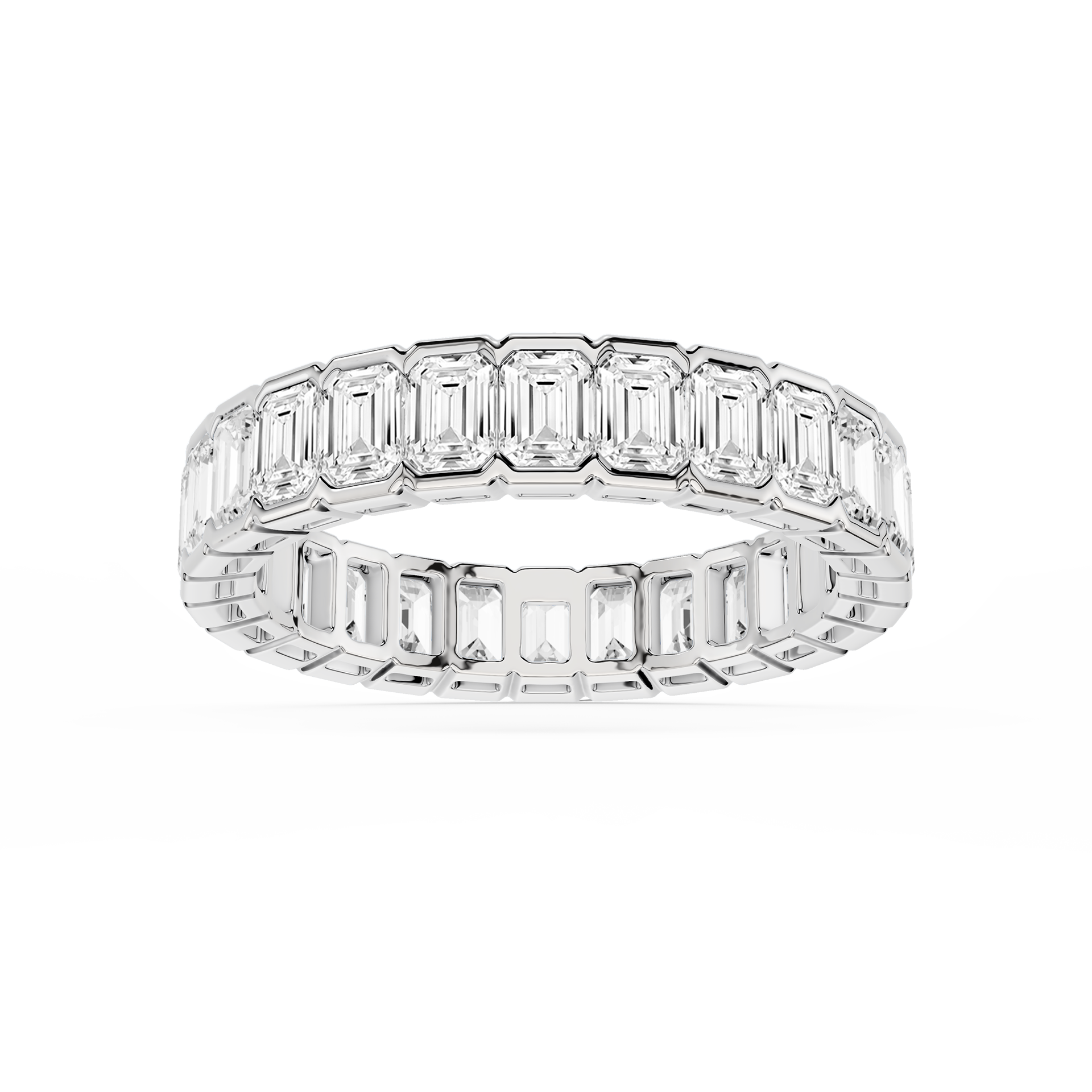 Lovea Paula Eternity Ring Smaragdschliff – Weißgold