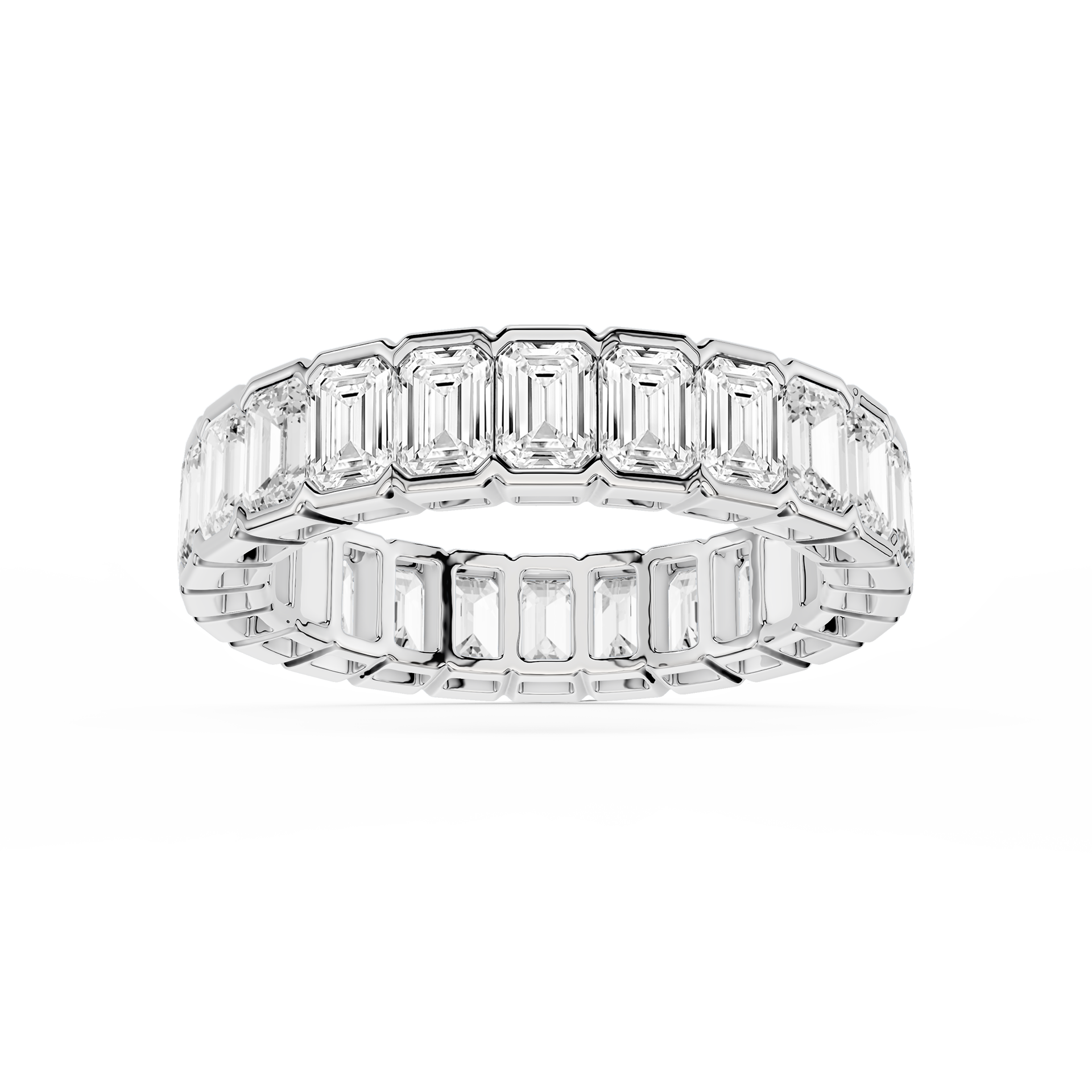 Lovea Paula Eternity Ring Smaragdschliff – Weißgold