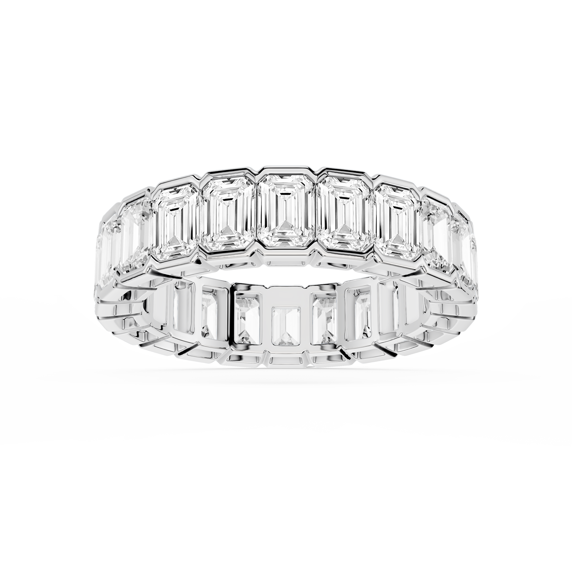 Lovea Paula Eternity Ring Smaragdschliff – Weißgold