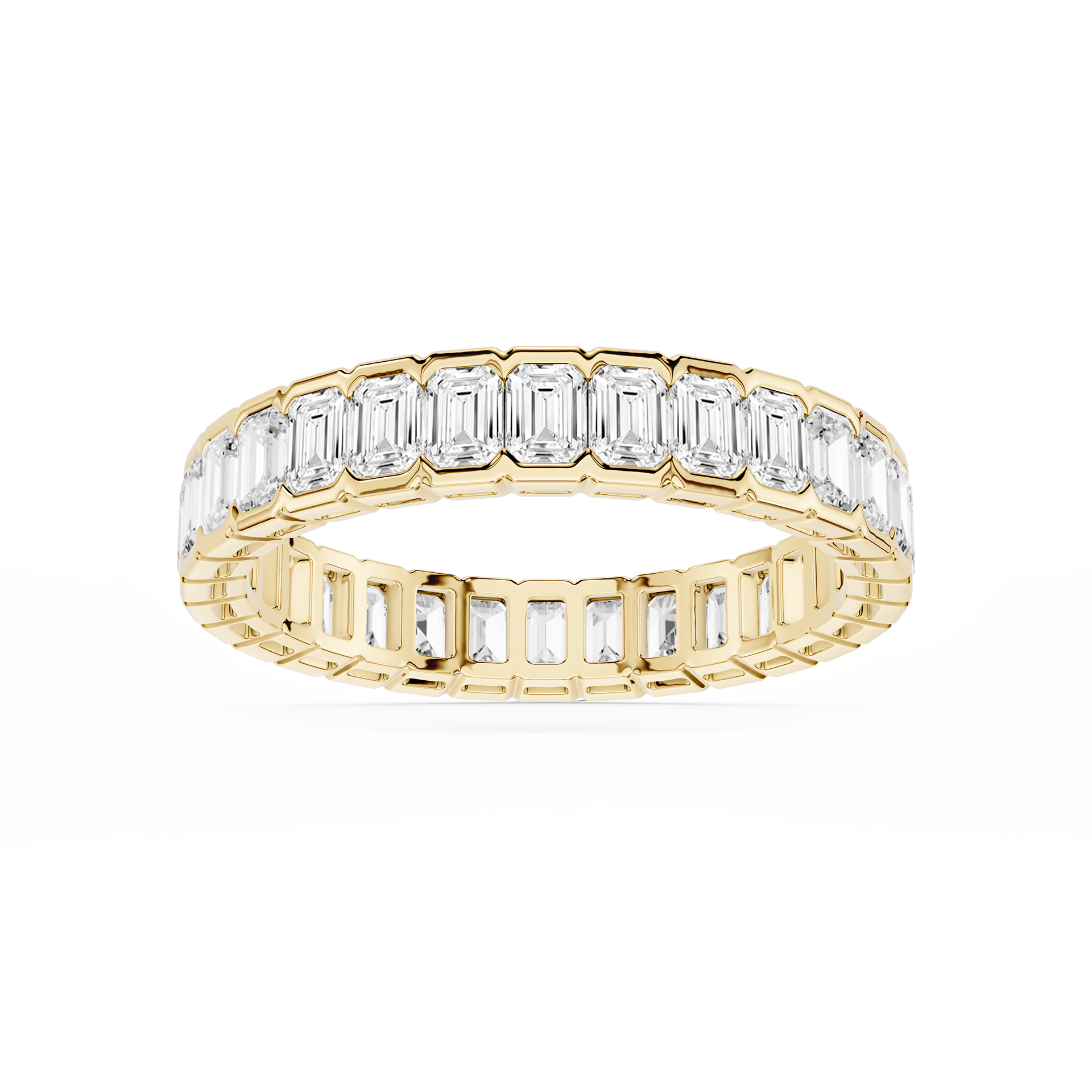 Lovea Paula Eternity Ring Smaragdschliff – Gelbgold