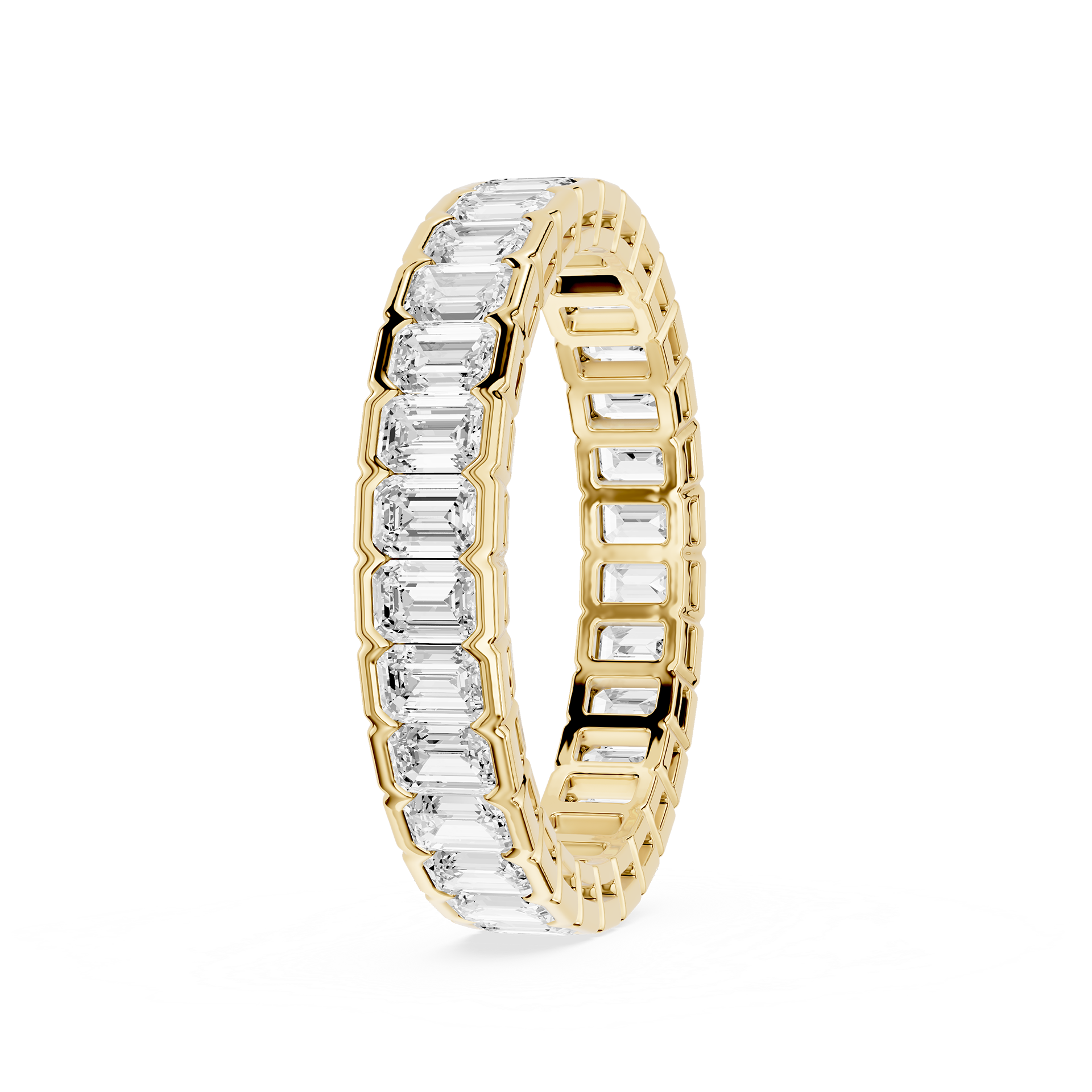 Lovea Paula Eternity Ring Smaragdschliff – Gelbgold
