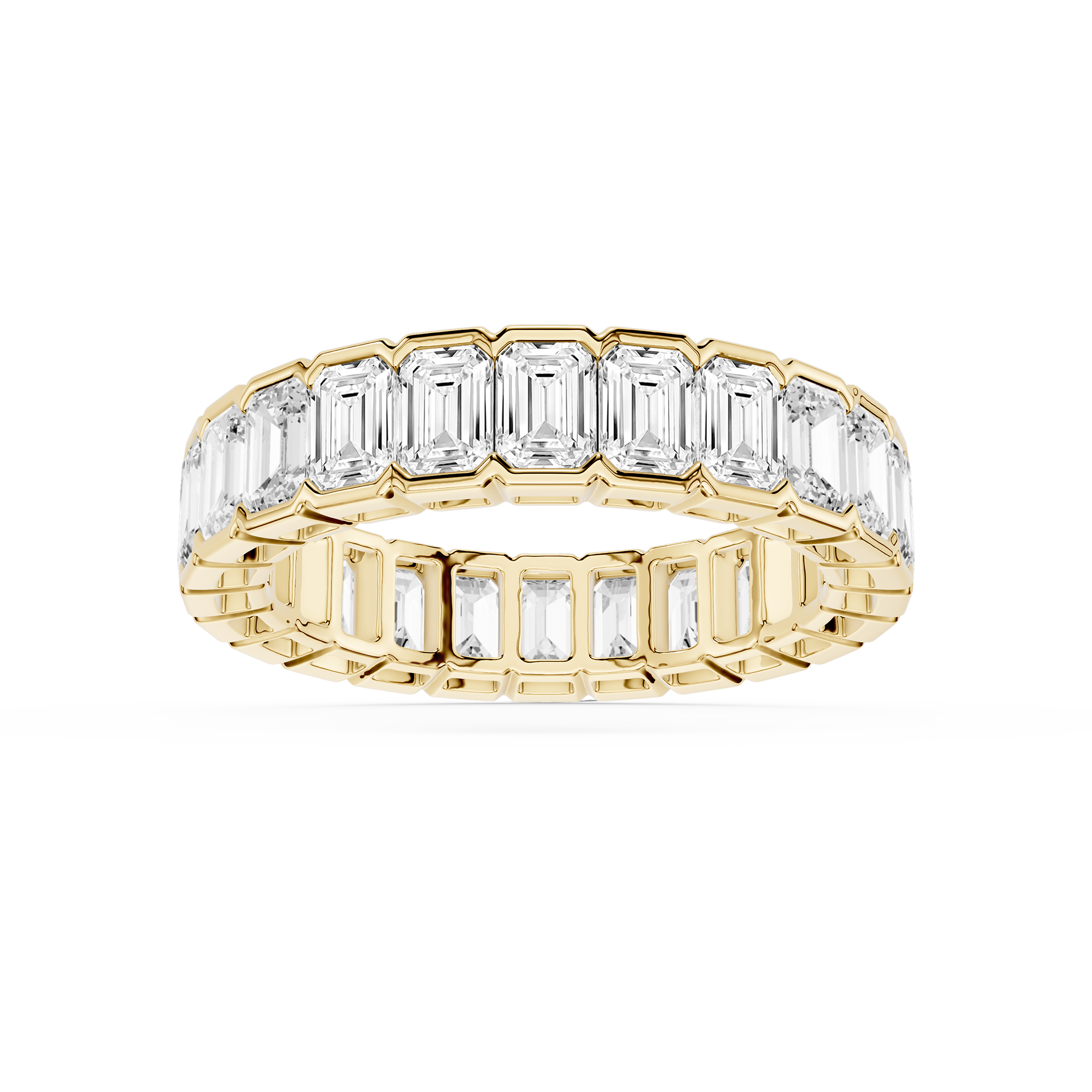 Lovea Paula Eternity Ring Smaragdschliff – Gelbgold