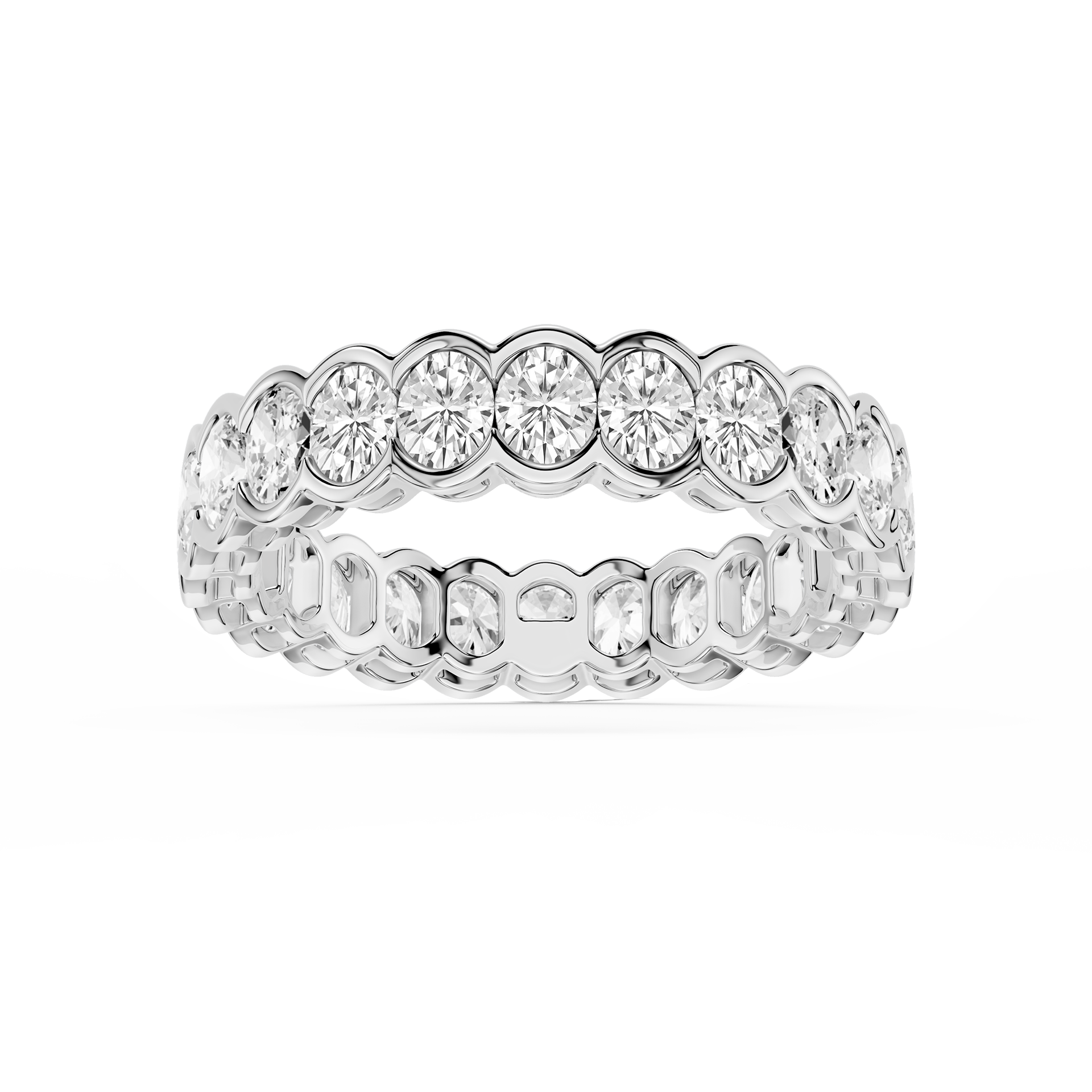 Lovea Paula Eternity Ring Ovalschliff – Weißgold