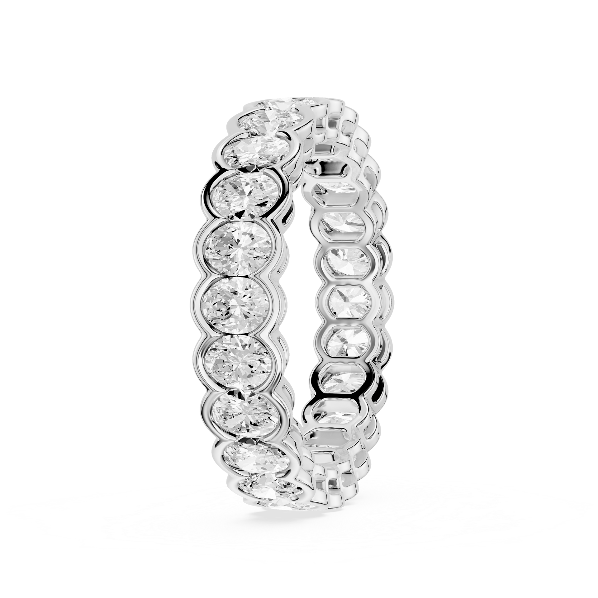 Lovea Paula Eternity Ring Ovalschliff – Weißgold