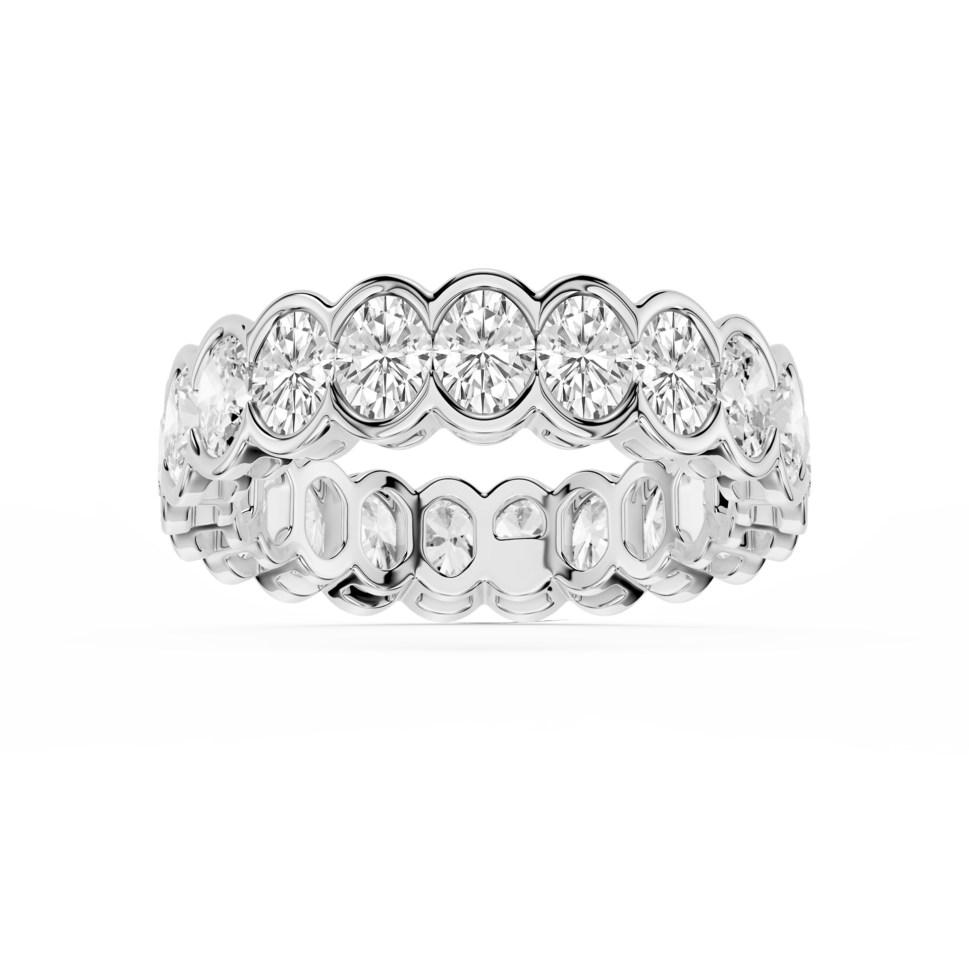 Lovea Paula Eternity Ring Ovalschliff – Weißgold
