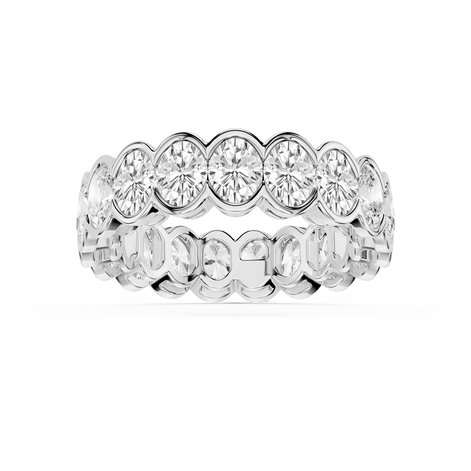 Lovea Paula Eternity Ring Ovalschliff – Weißgold