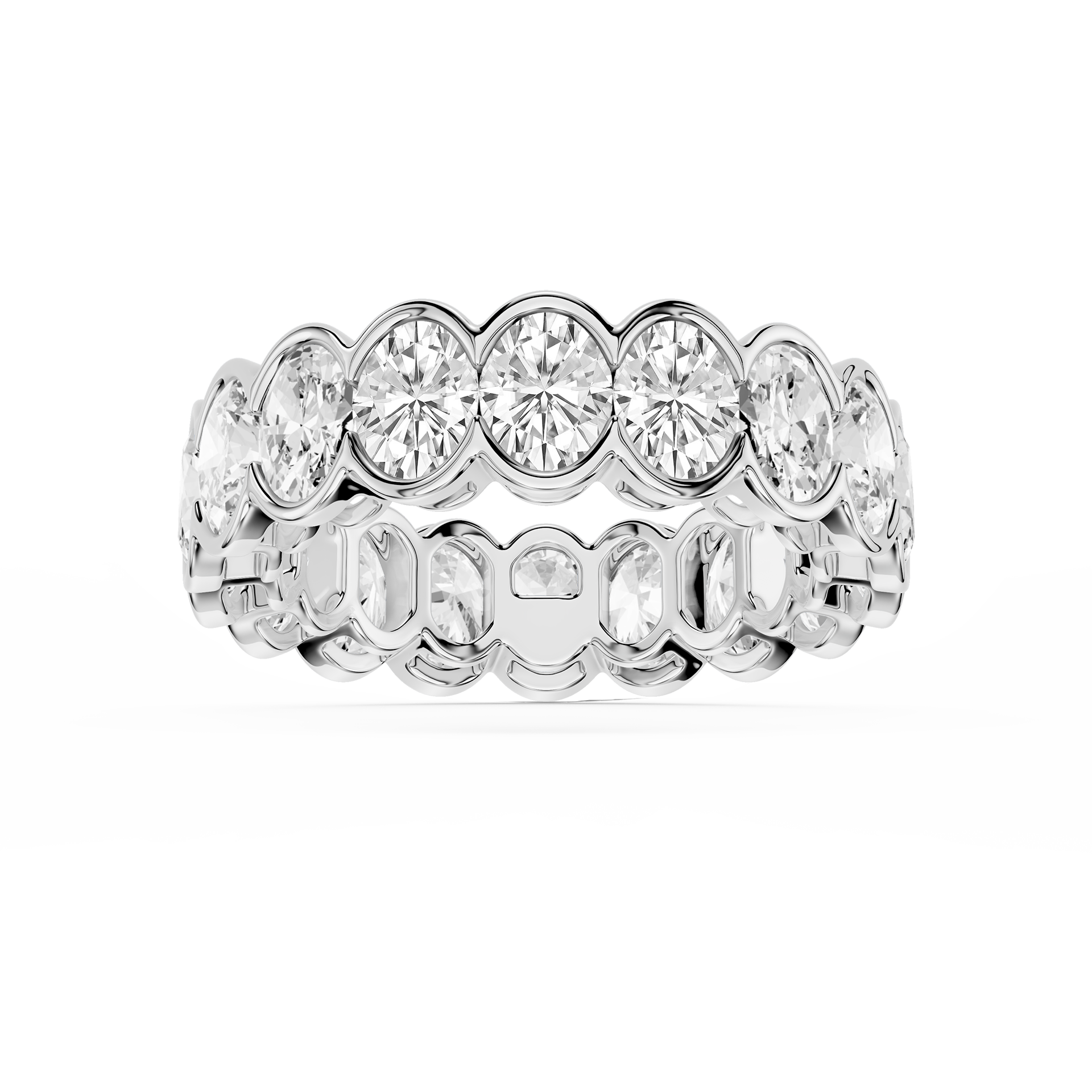 Lovea Paula Eternity Ring Ovalschliff – Weißgold