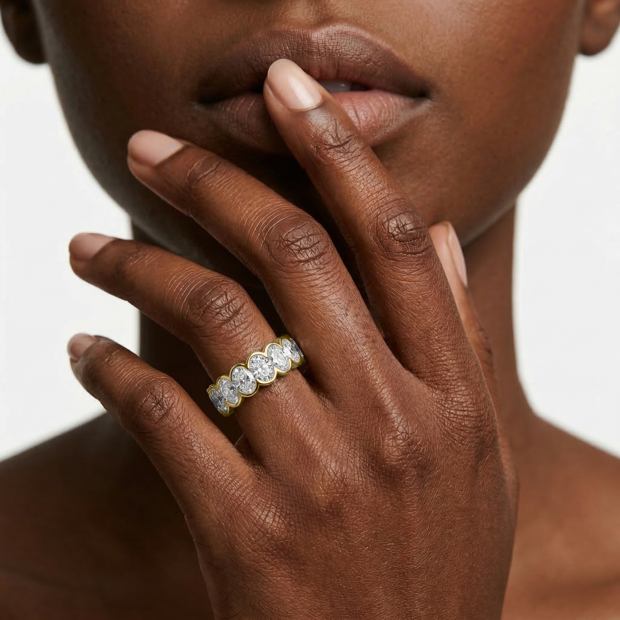 Lovea Paula Eternity Ring Ovalschliff – Gelbgold