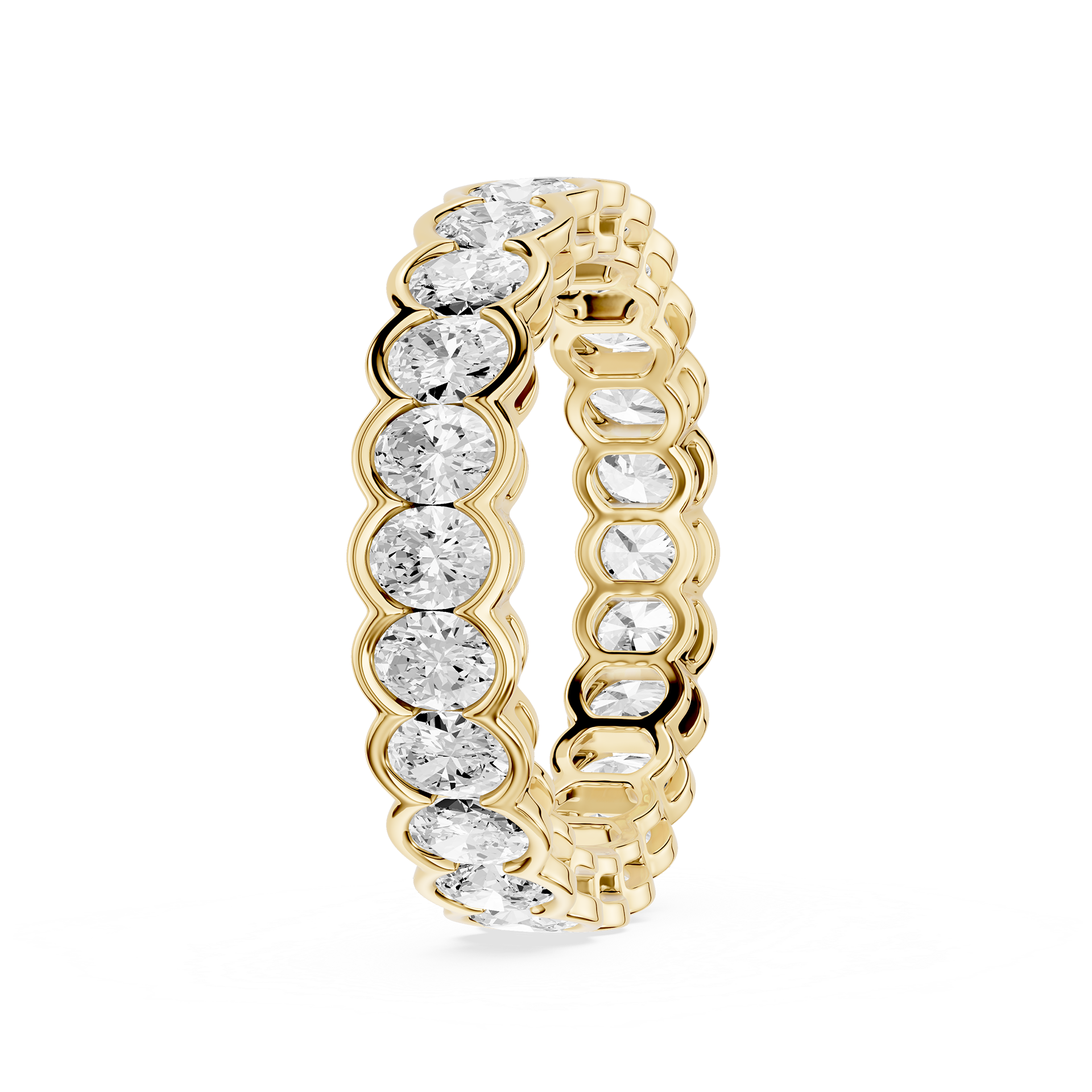 Lovea Paula Eternity Ring Ovalschliff – Gelbgold