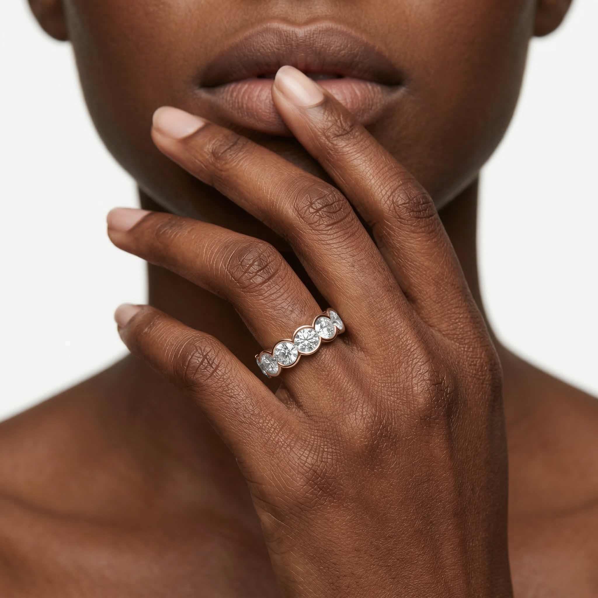 Lovea Paula Eternity Ring Rundschliff – Roségold