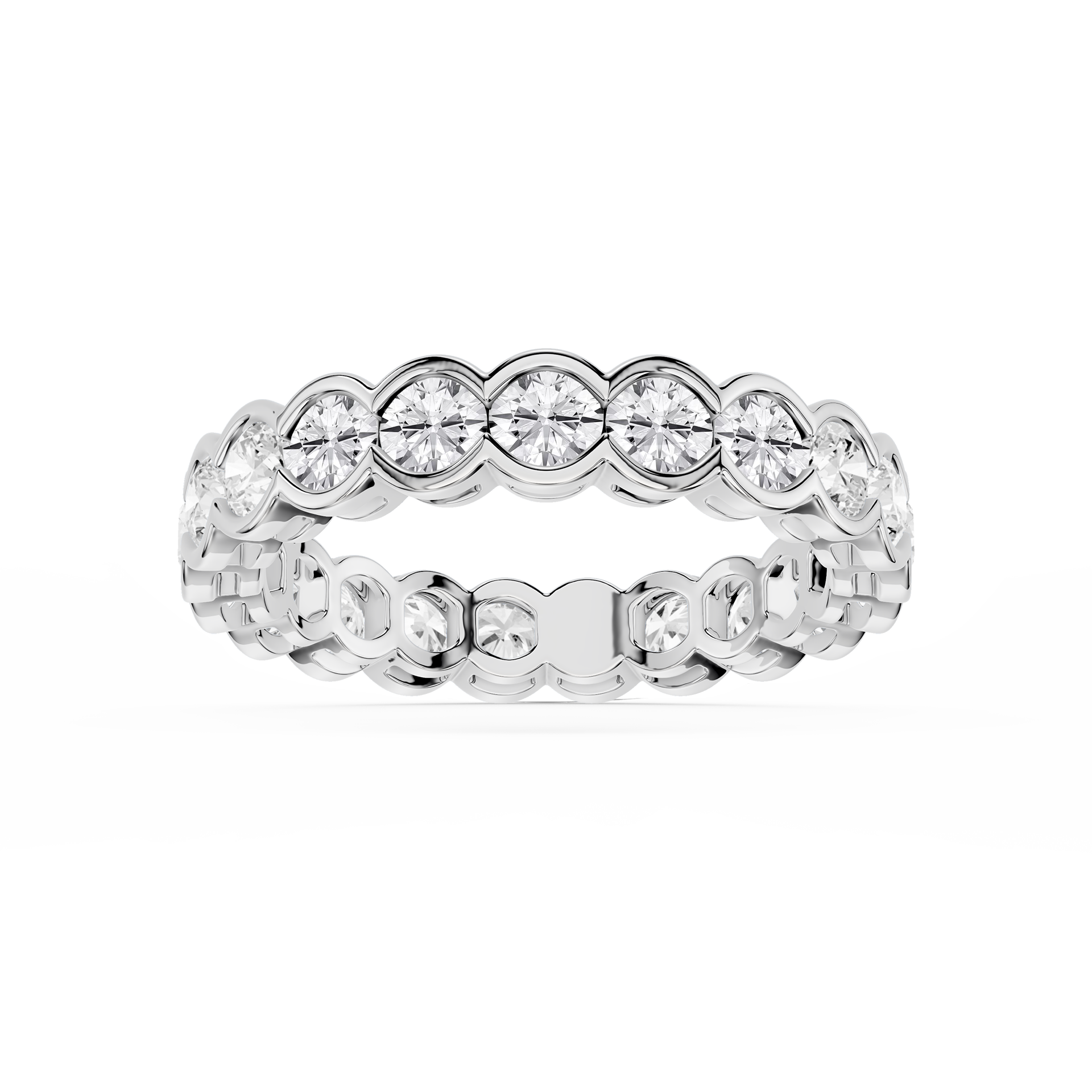 Lovea Paula Eternity Ring Rundschliff – Weißgold