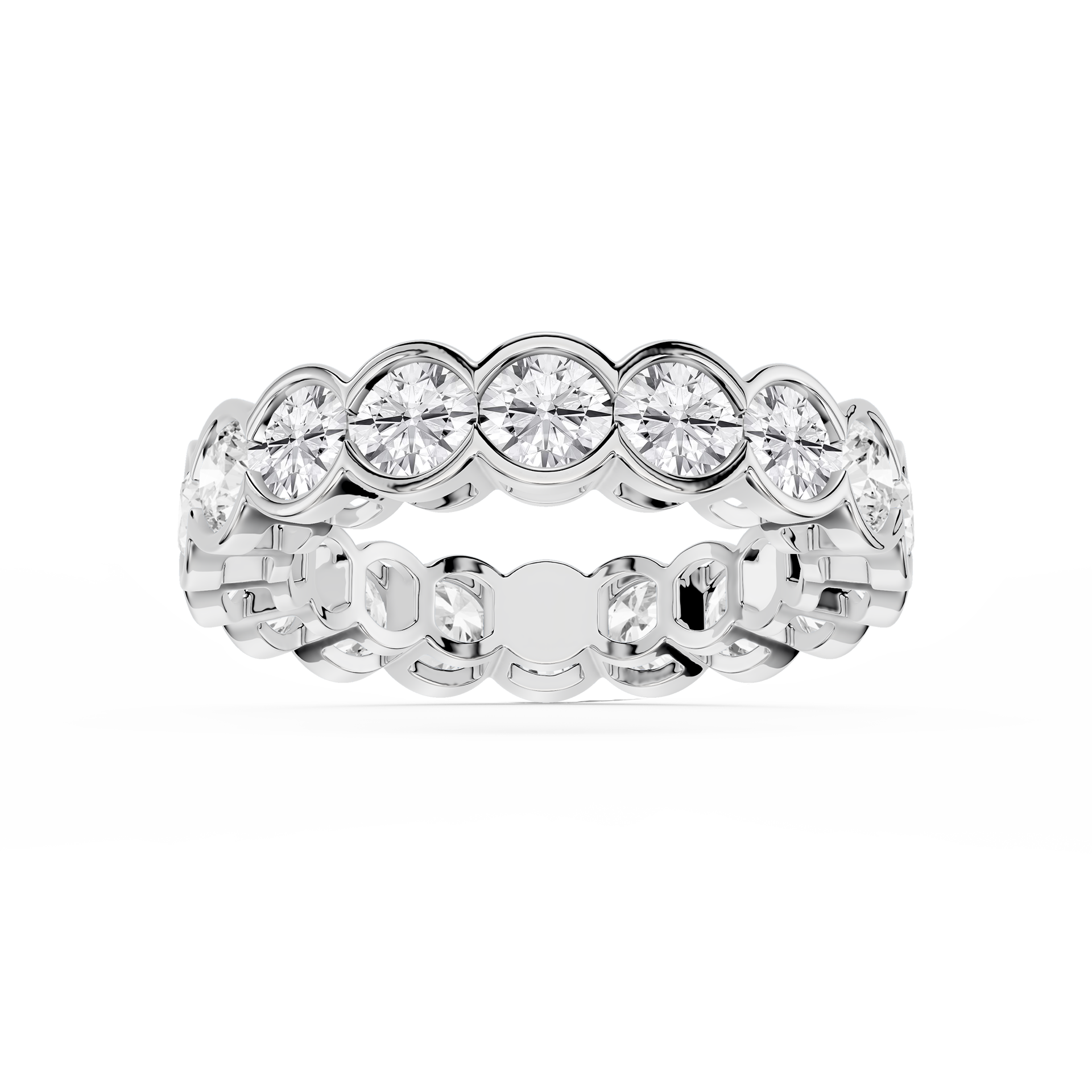 Lovea Paula Eternity Ring Rundschliff – Weißgold