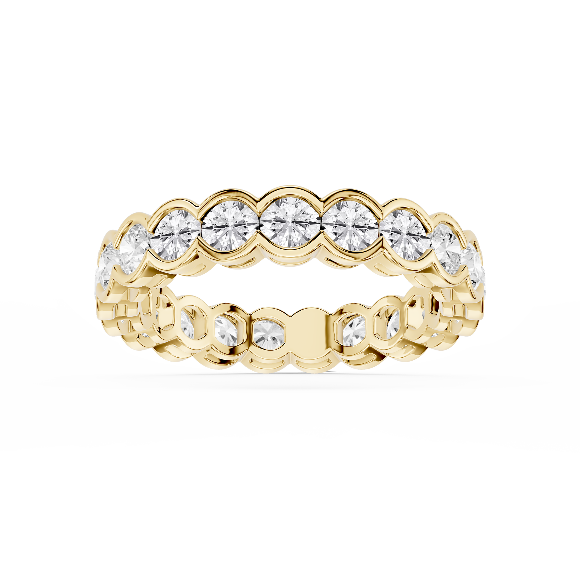 Lovea Paula Eternity Ring Rundschliff – Gelbgold