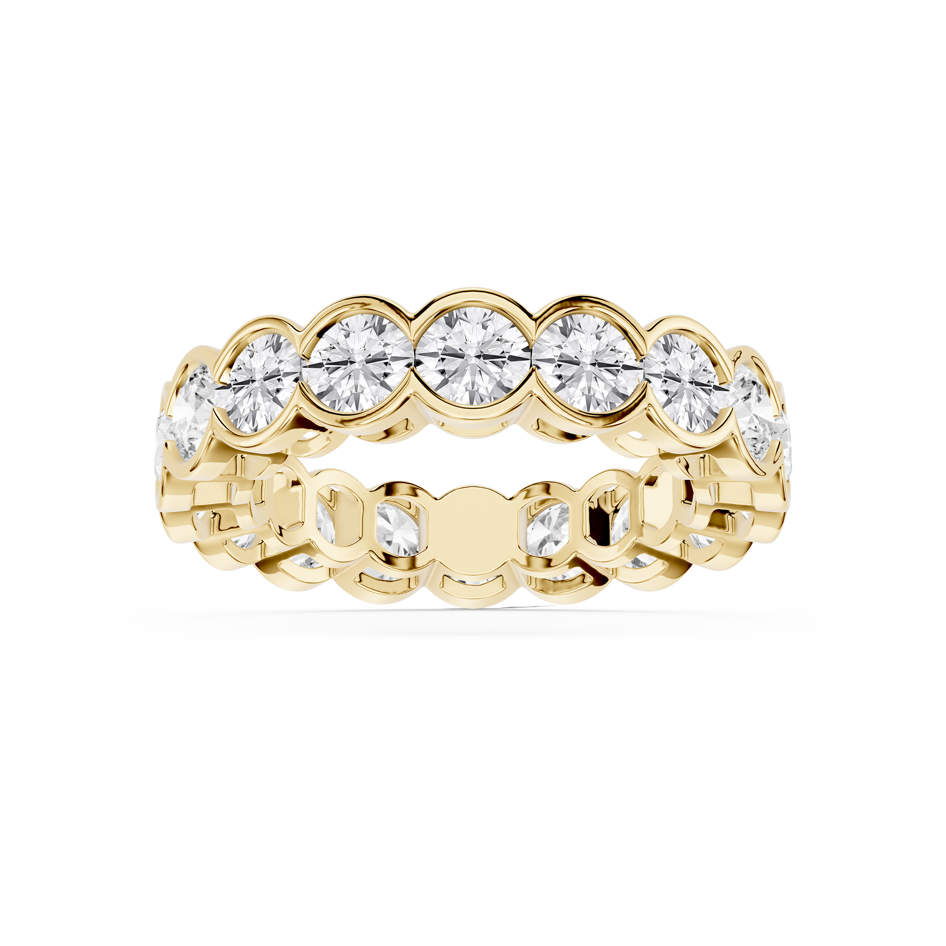 Lovea Paula Eternity Ring Rundschliff – Gelbgold