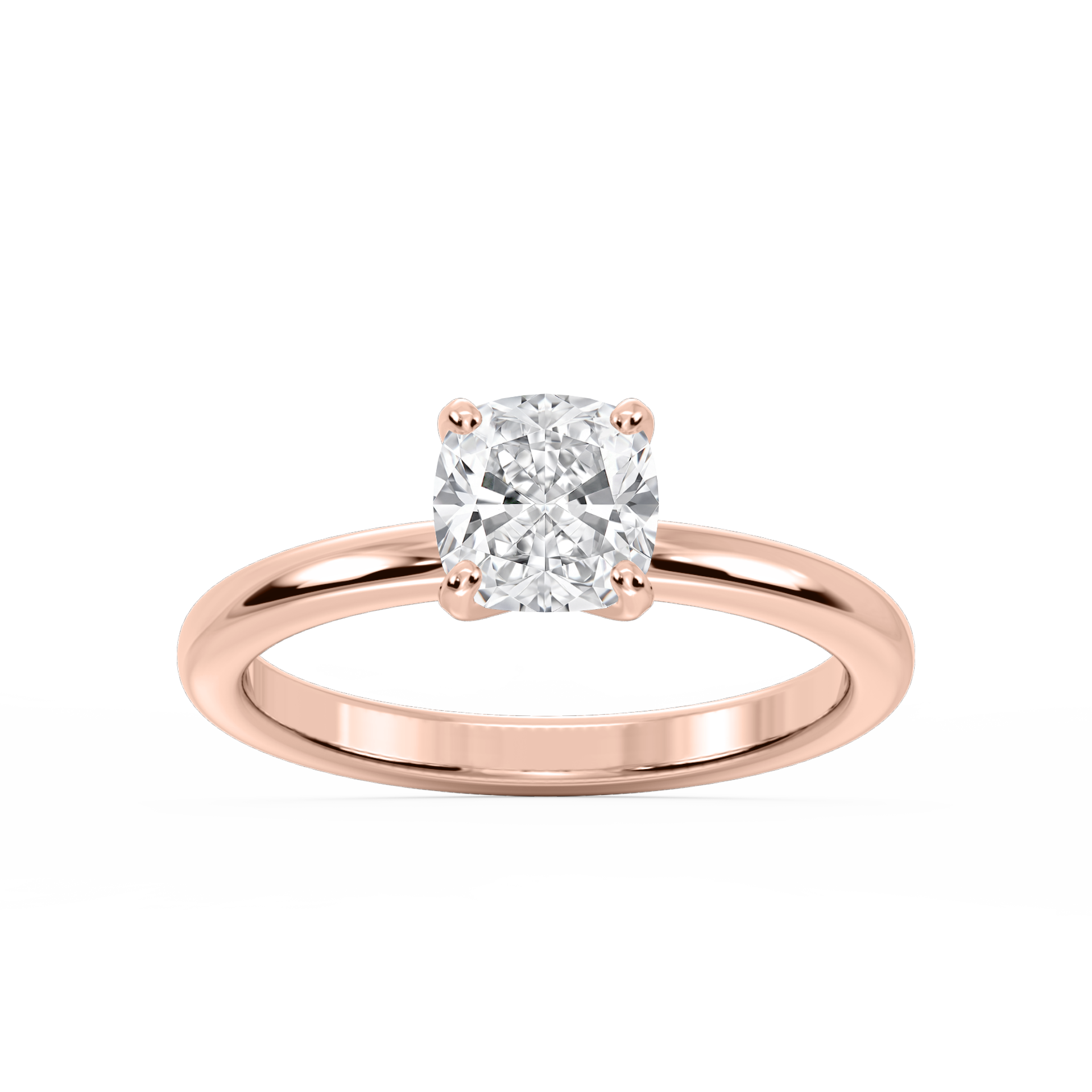 Emilia Solitaire Verlobungsring Kissenschliff Roségold – Lovea