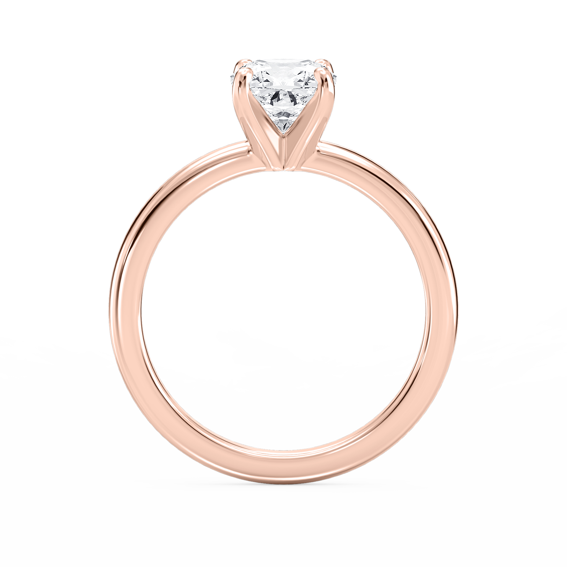 Emilia Solitaire Verlobungsring Kissenschliff Roségold – Lovea