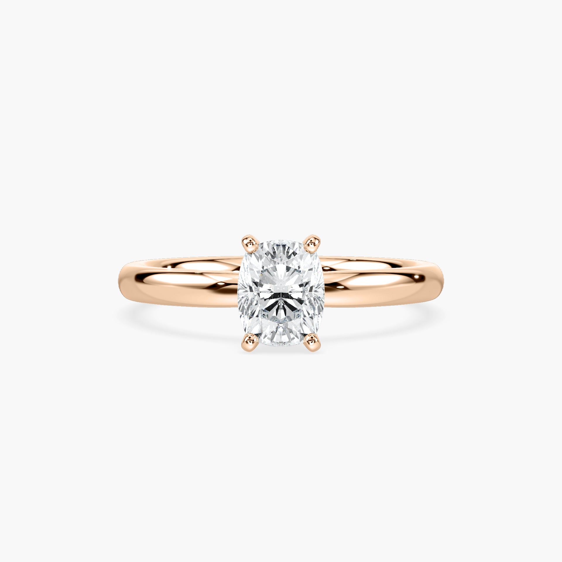 Emilia Solitaire Verlobungsring Kissenschliff Roségold – Lovea