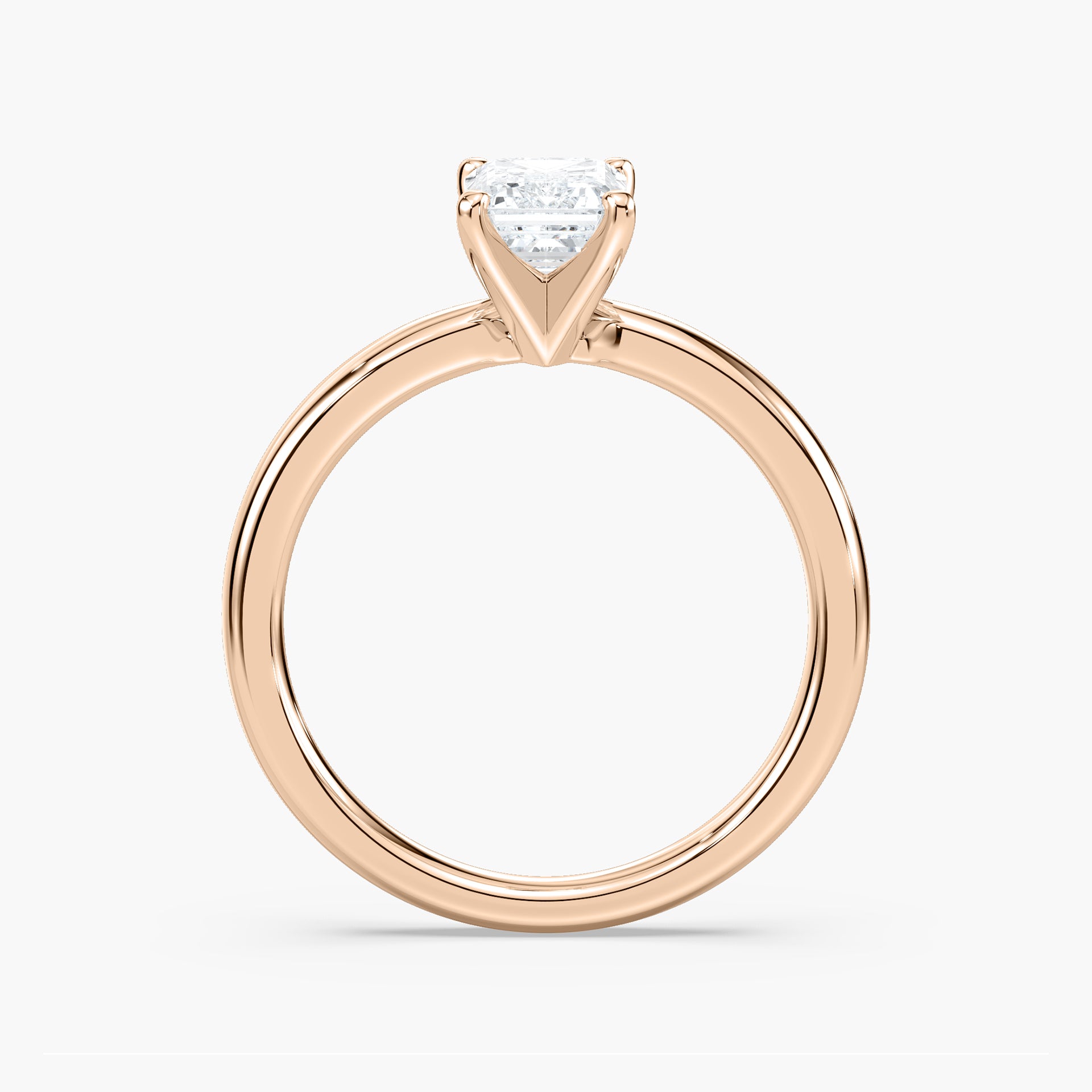 Emilia Solitaire Verlobungsring Smaragdschliff Roségold – Lovea