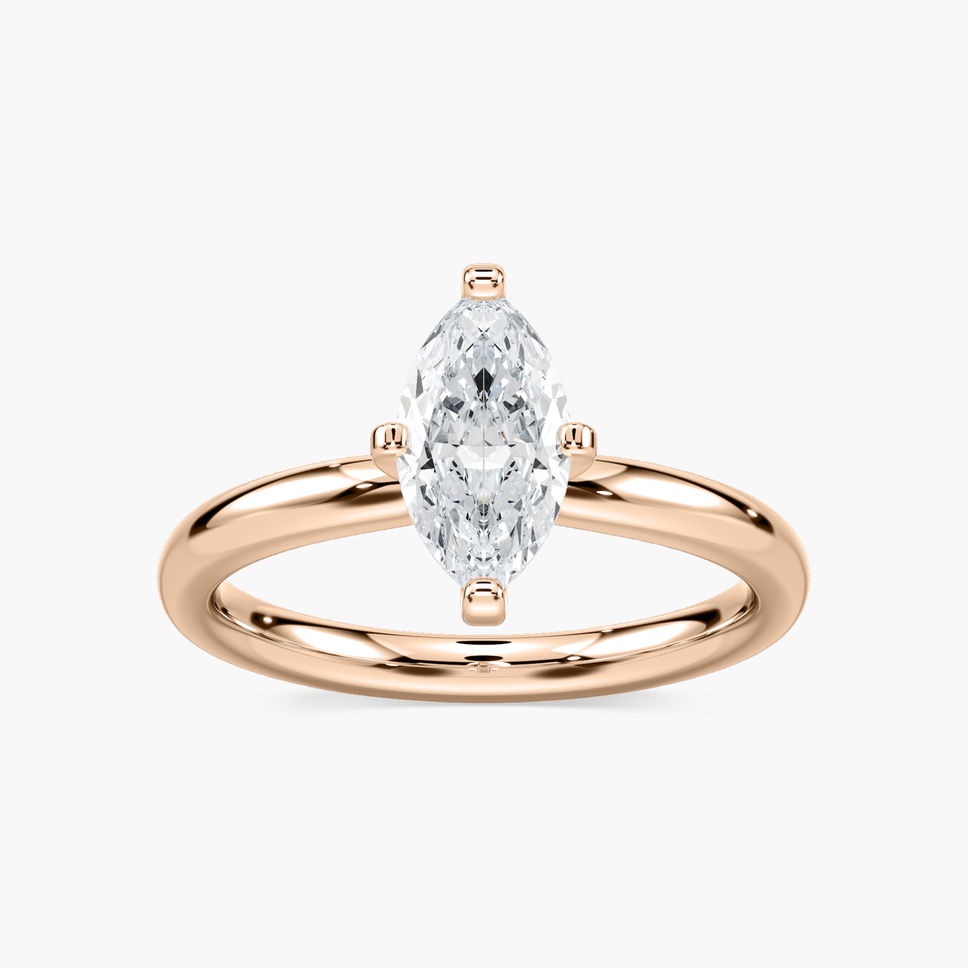 Emilia Solitaire Verlobungsring Marquiseschliff Roségold – Lovea