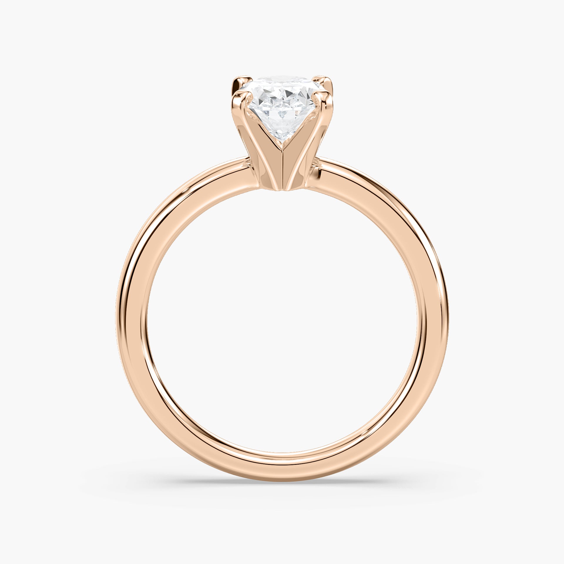 Emilia Solitaire Verlobungsring Ovaler Schliff Roségold – Lovea
