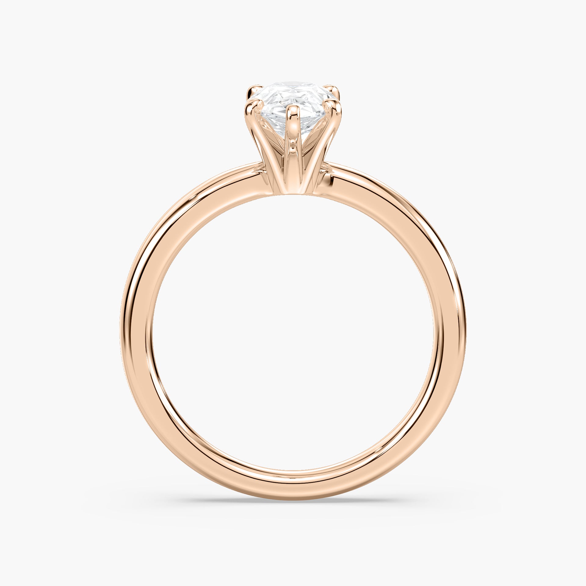Emilia Solitaire Verlobungsring Tropfenschliff Roségold – Lovea