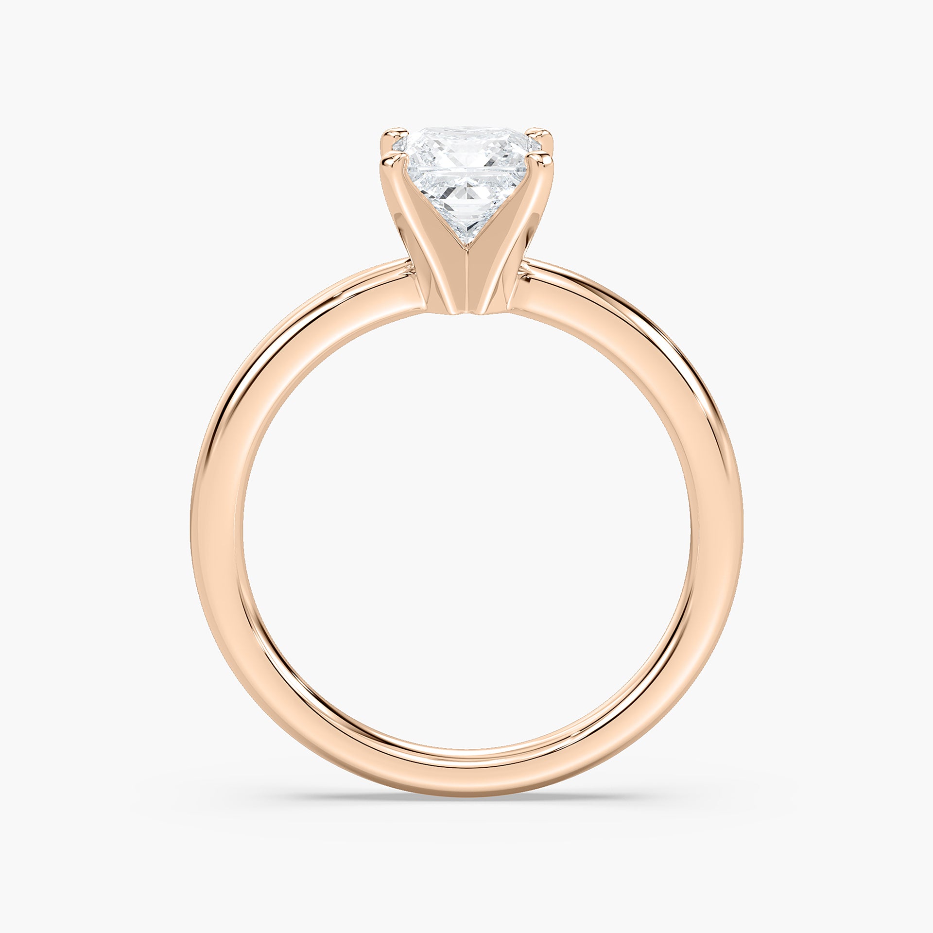 Emilia Solitaire Verlobungsring Prinzessschliff Roségold – Lovea