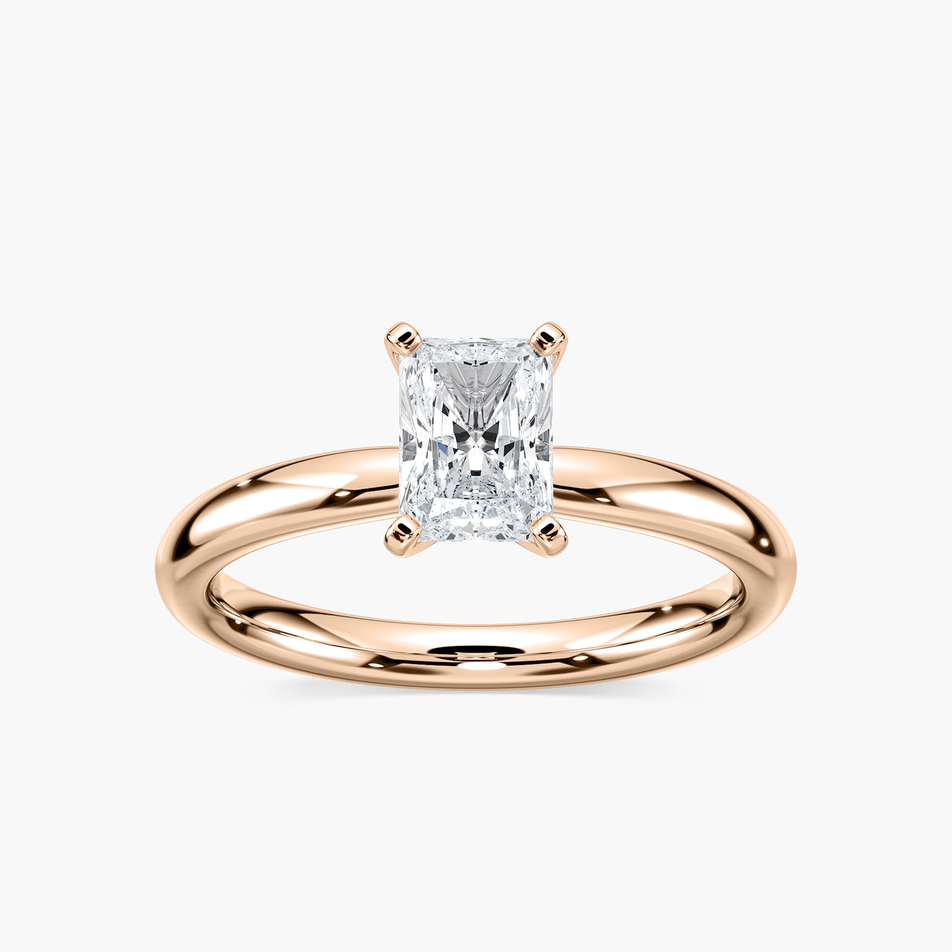 Emilia Solitaire Verlobungsring Radiantschliff Roségold – Lovea