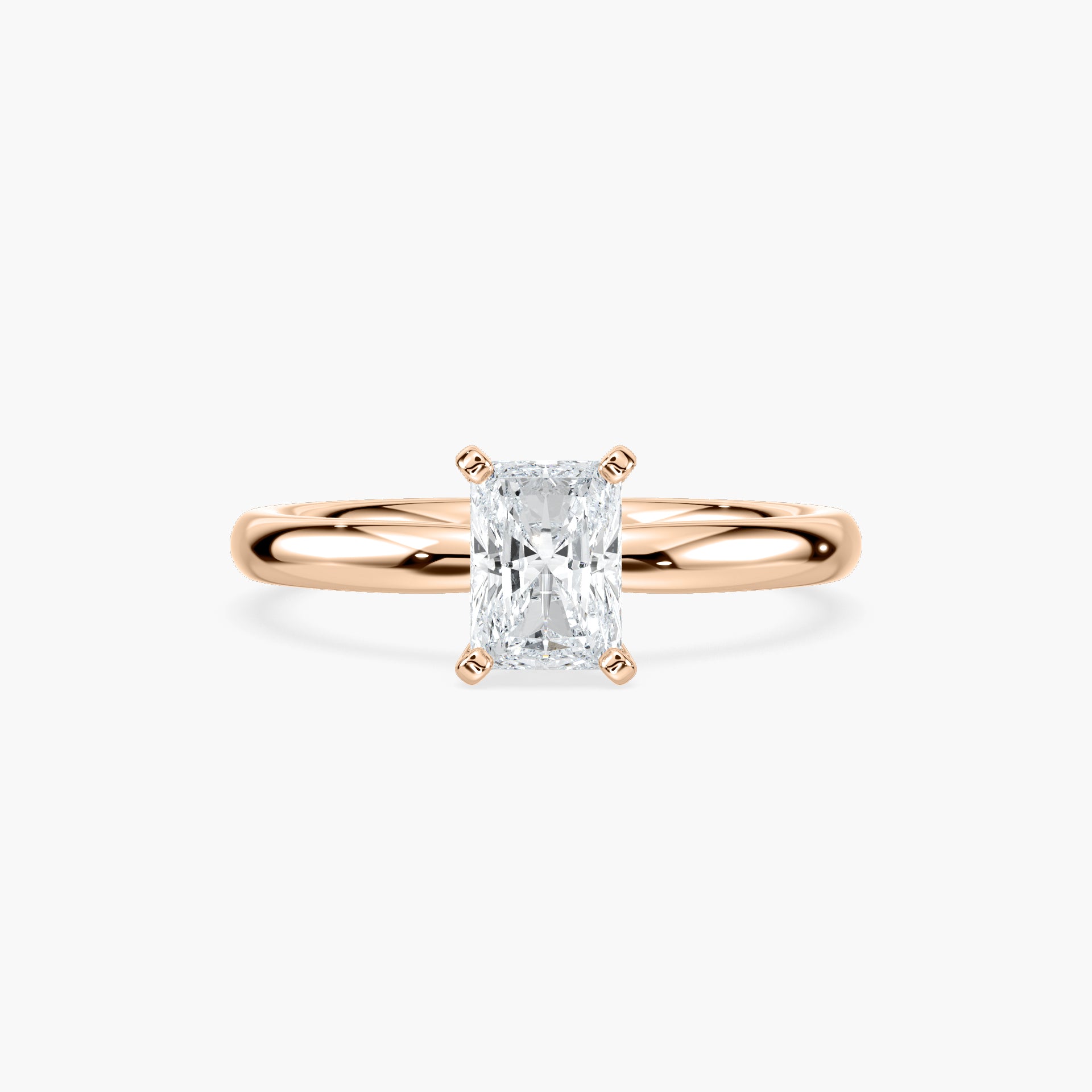 Emilia Solitaire Verlobungsring Radiantschliff Roségold – Lovea