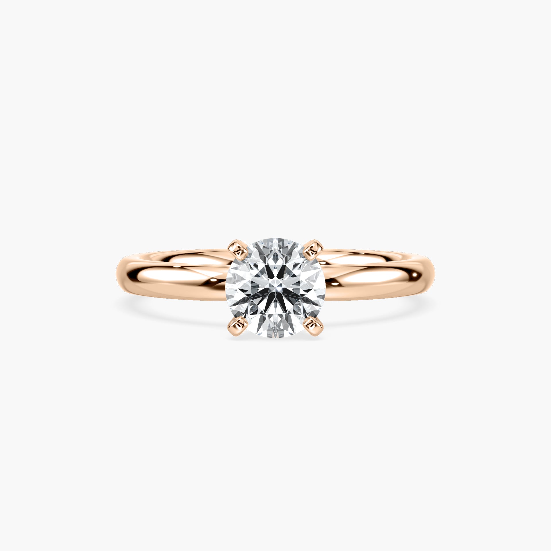 Emilia Solitaire Verlobungsring Brillantschliff Roségold – Lovea
