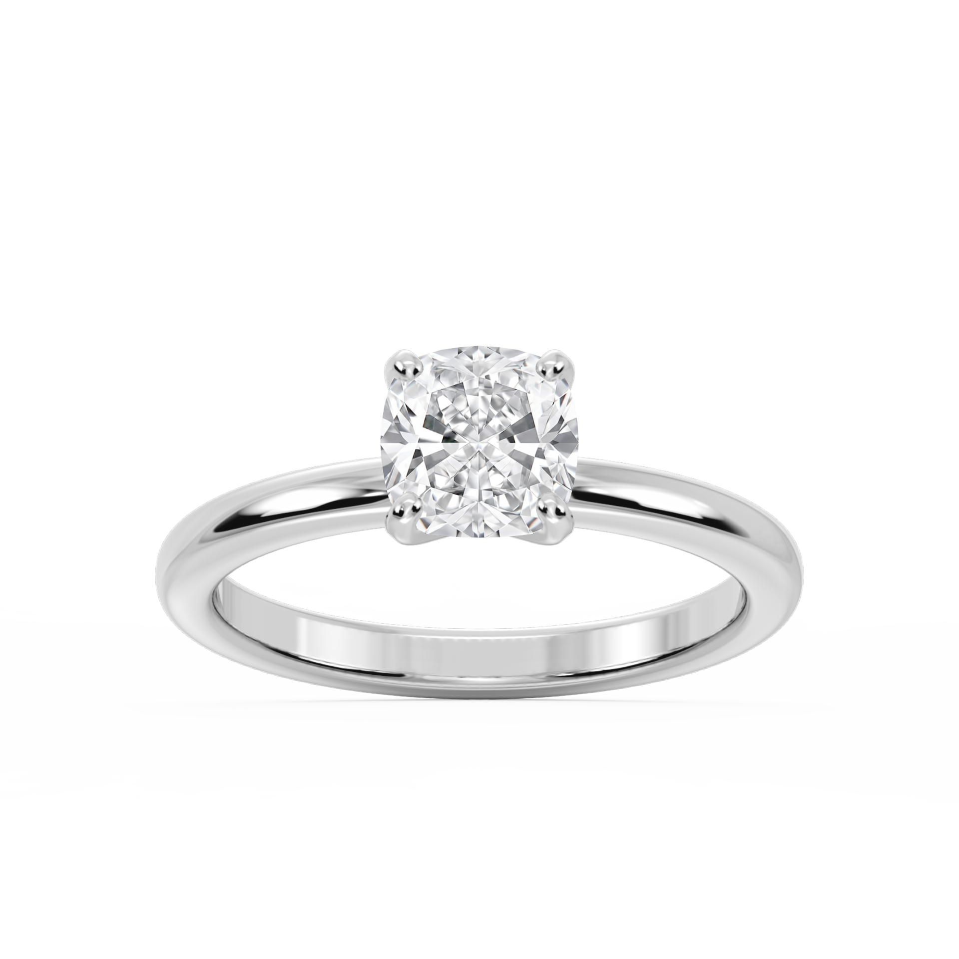 Emilia Solitaire Verlobungsring Kissenschliff Weißgold – Lovea