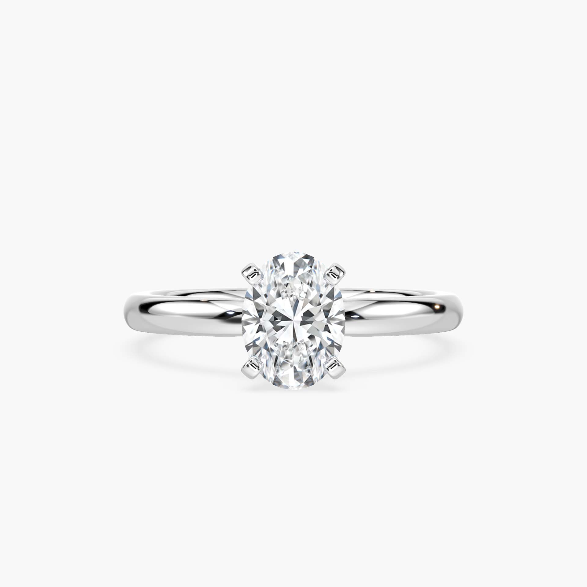 Emilia Solitaire Verlobungsring Ovaler synthetischer Diamant – Lovea