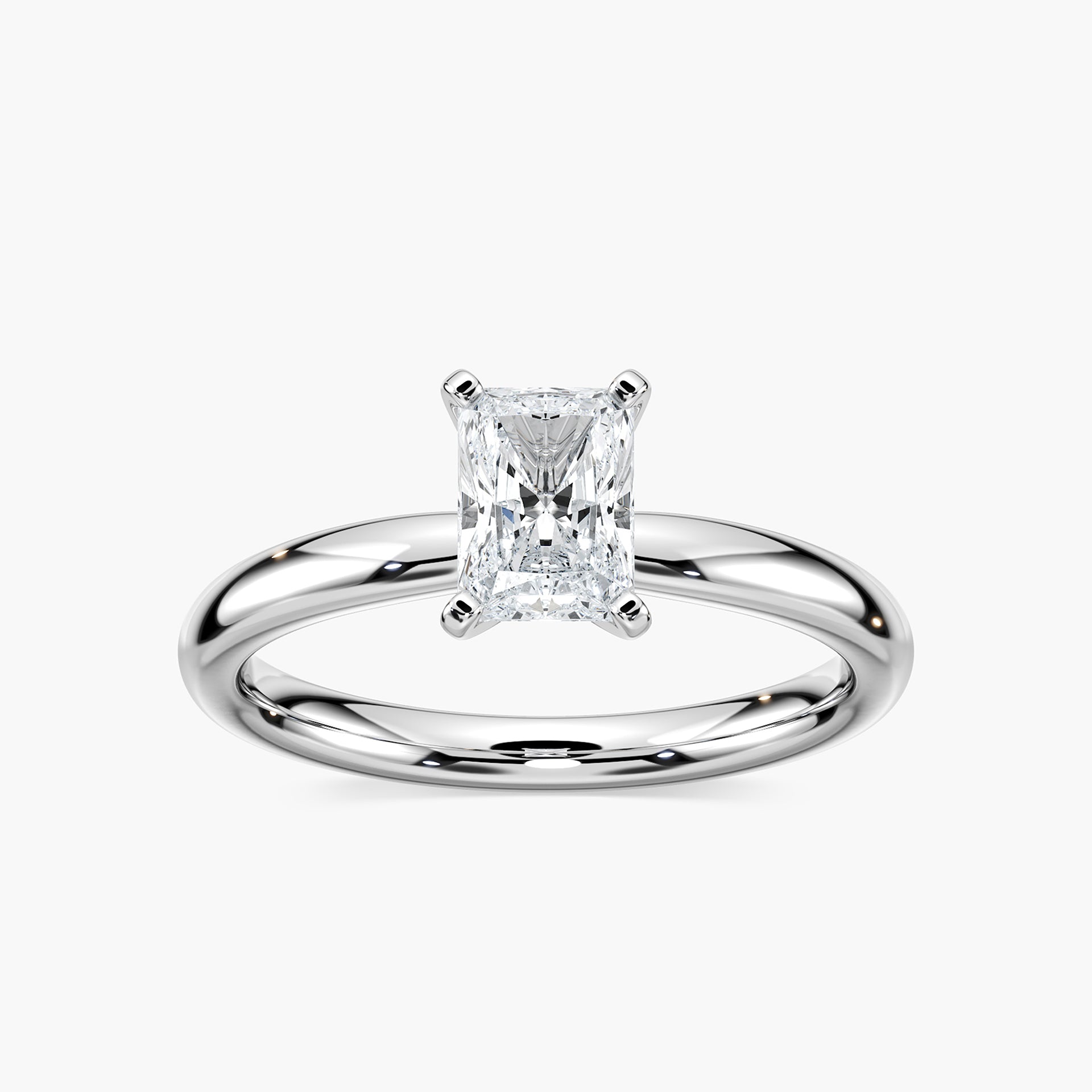 Emilia Solitaire Verlobungsring Radiantschliff Weißgold – Lovea
