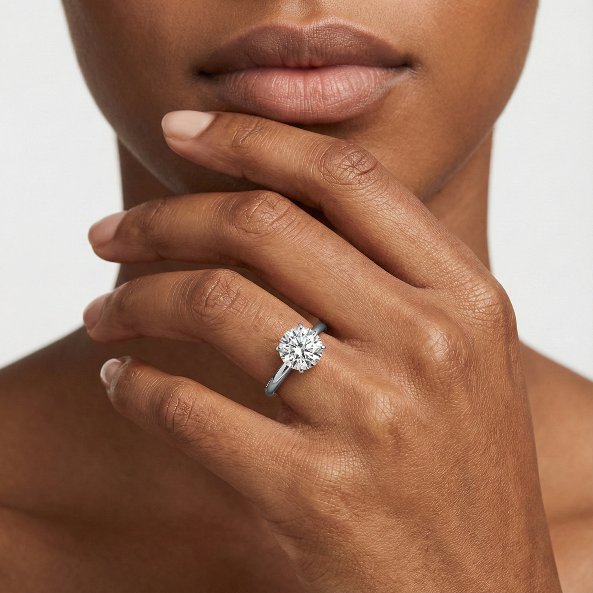 Emilia Solitaire Verlobungsring Brillantschliff Weißgold – Lovea