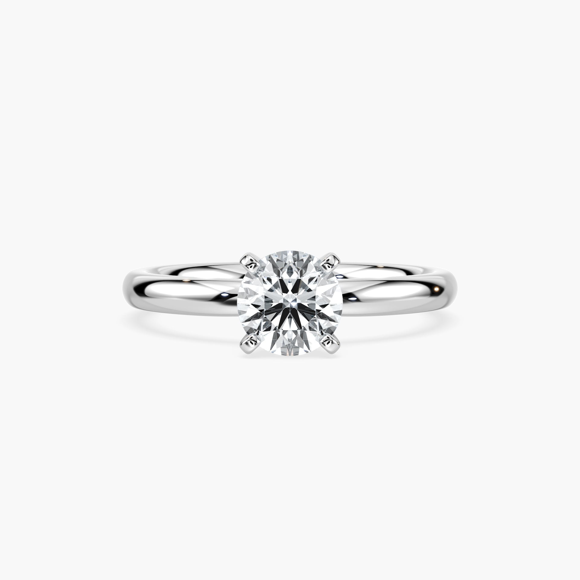 Emilia Solitaire Verlobungsring Brillantschliff Weißgold – Lovea