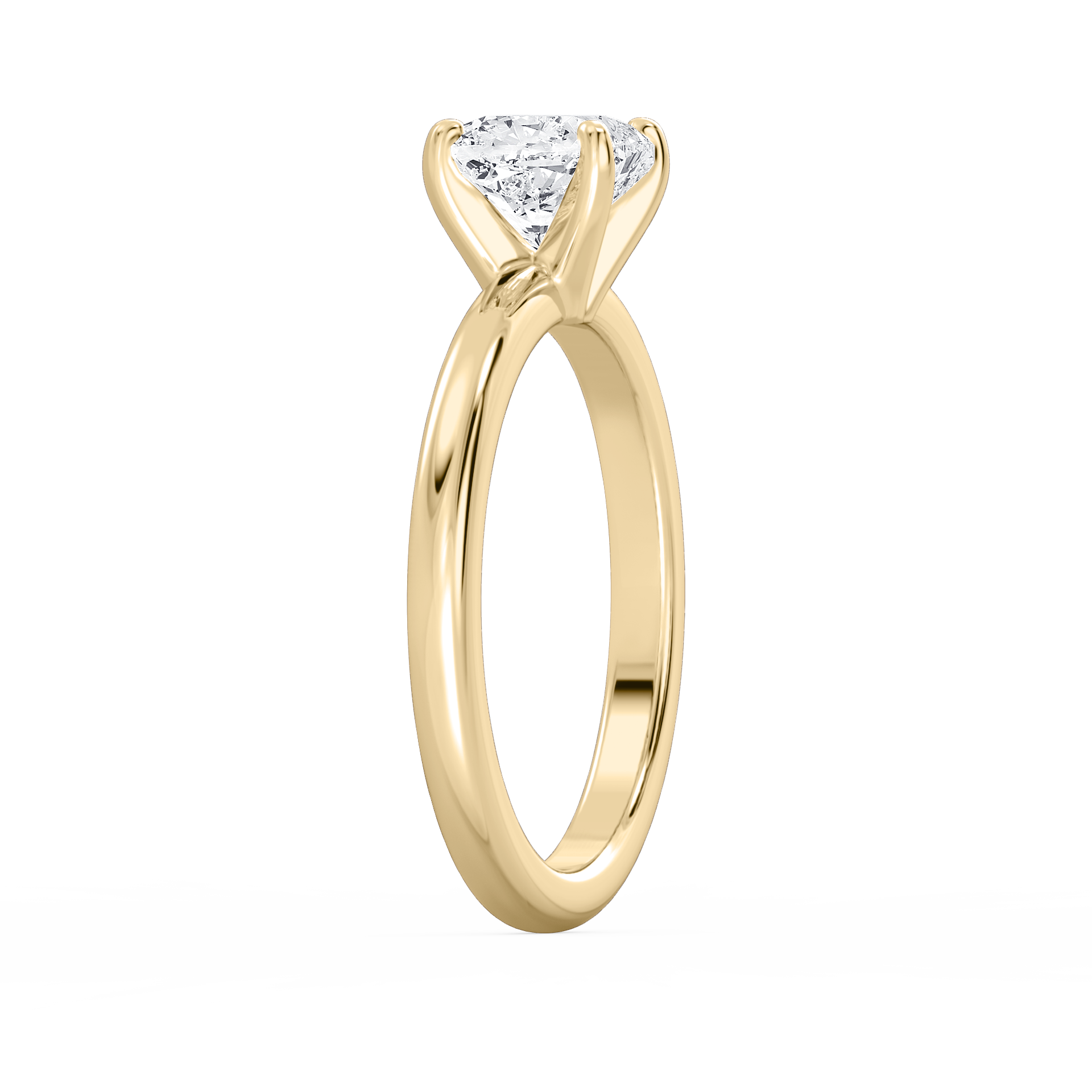 Emilia Solitaire Verlobungsring Kissenschliff Gelbgold – Lovea
