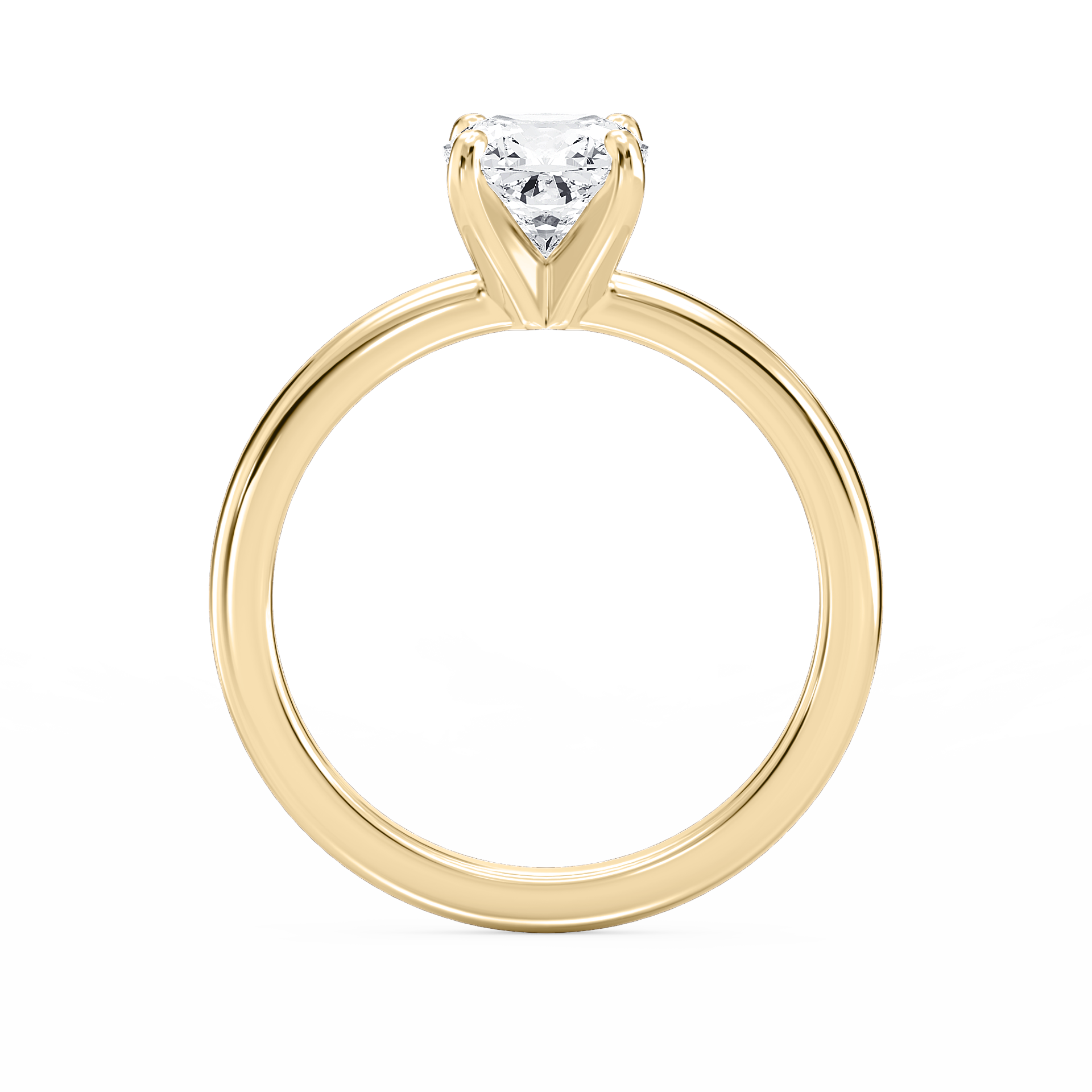 Emilia Solitaire Verlobungsring Kissenschliff Gelbgold – Lovea