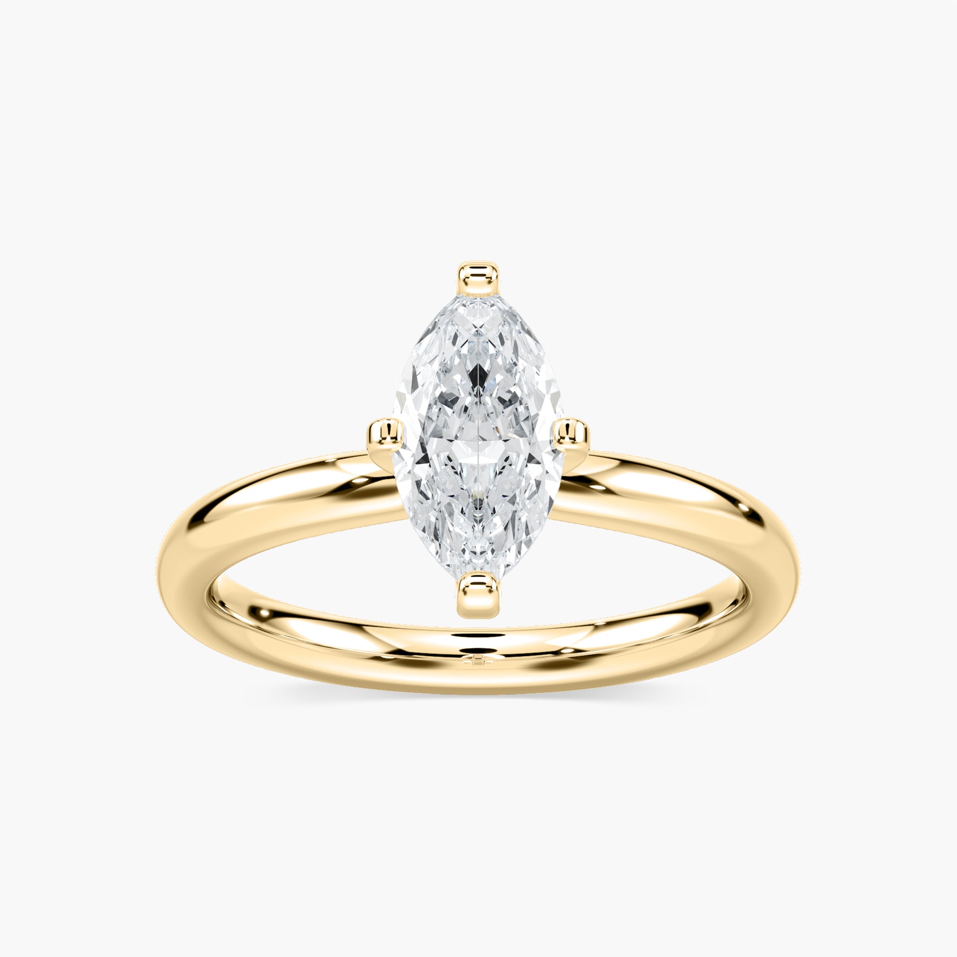 Emilia Solitaire Verlobungsring Marquiseschliff Gelbgold – Lovea