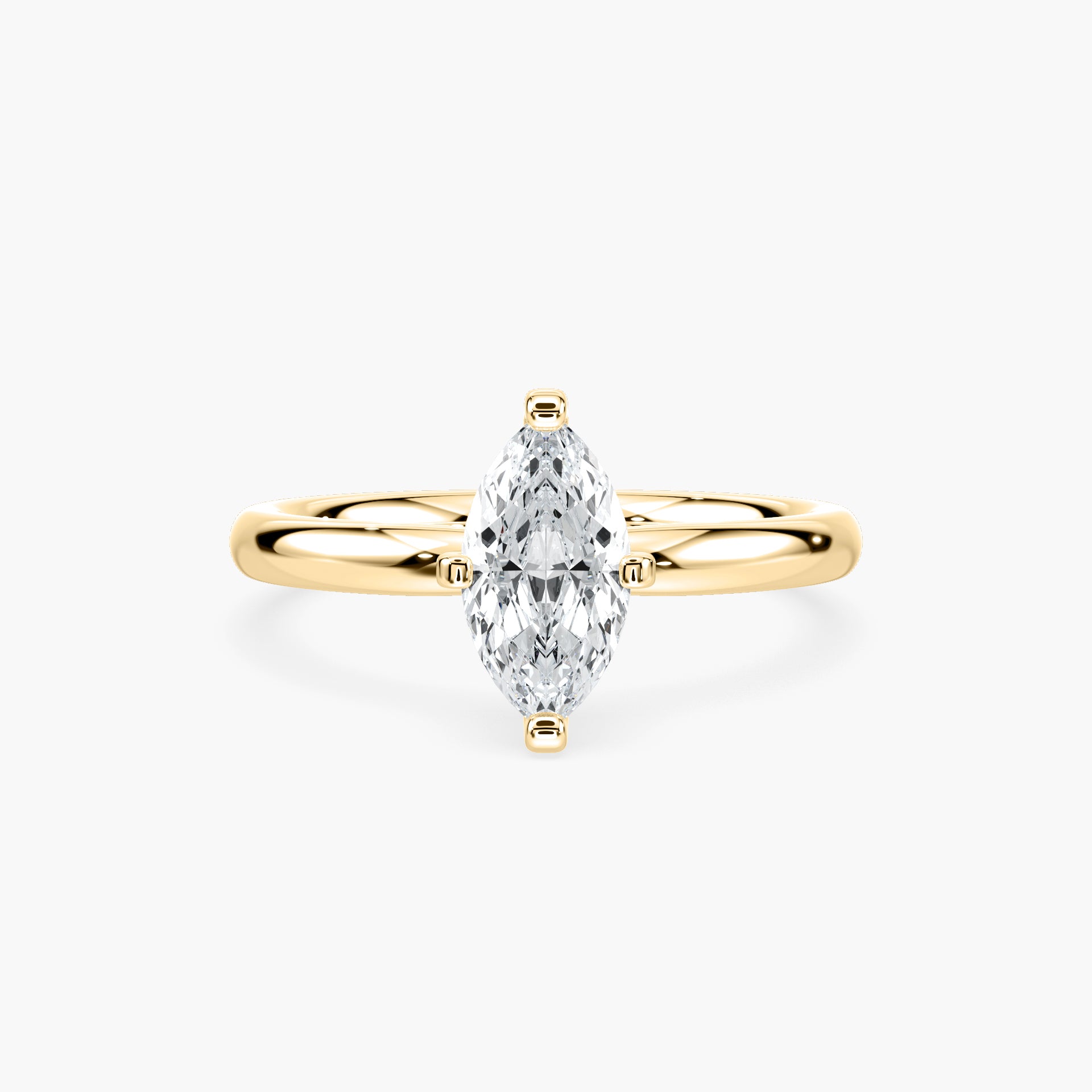 Emilia Solitaire Verlobungsring Marquiseschliff Gelbgold – Lovea