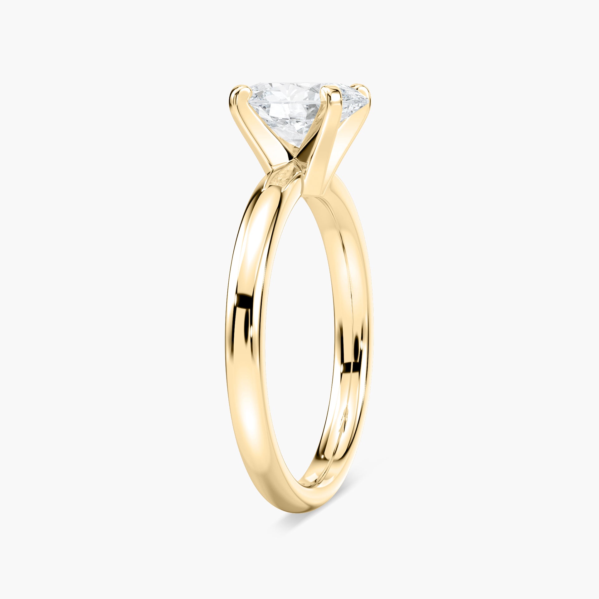 Emilia Solitaire Verlobungsring Ovaler Schliff Gelbgold – Lovea