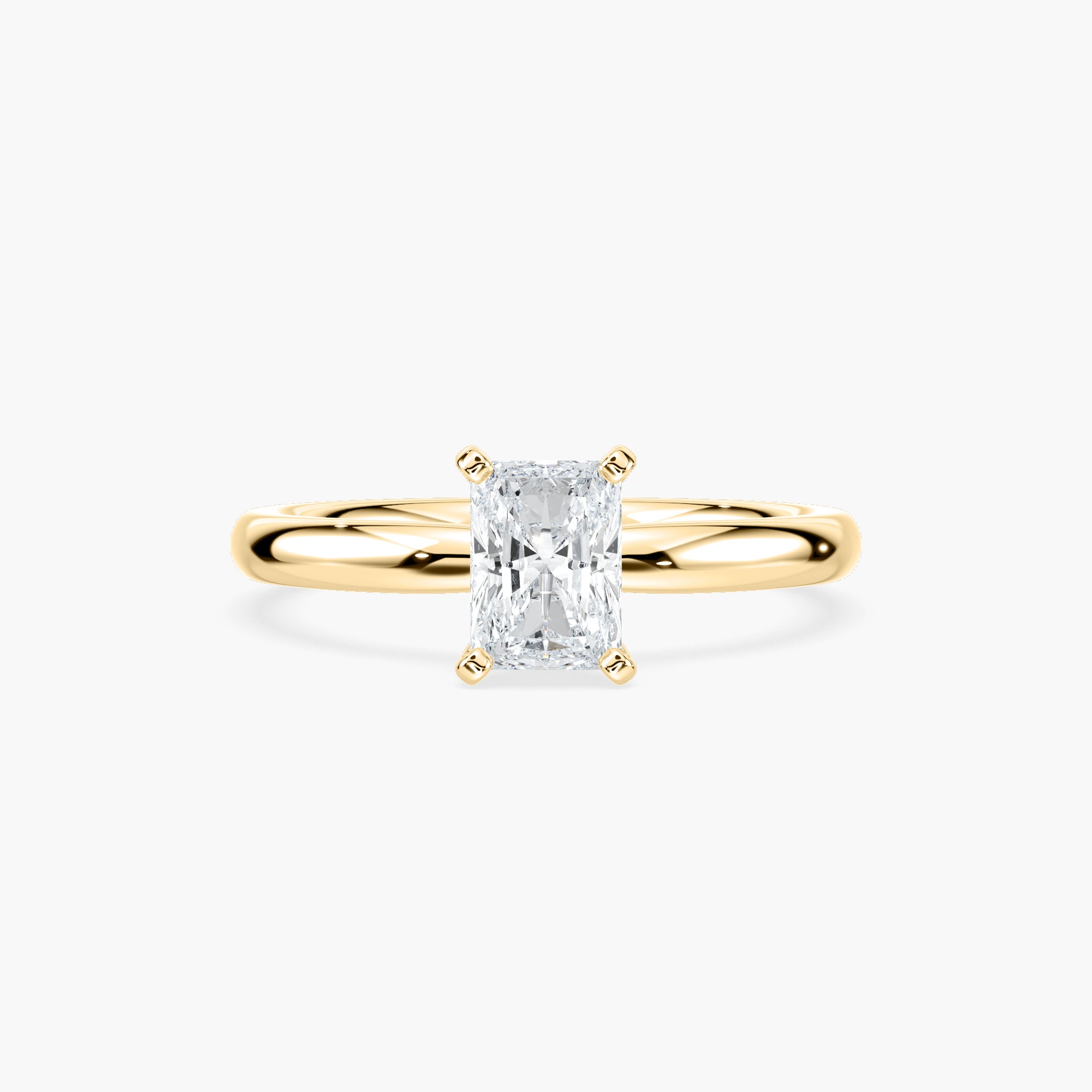 Emilia Solitaire Verlobungsring Radiantschliff Gelbgold – Lovea