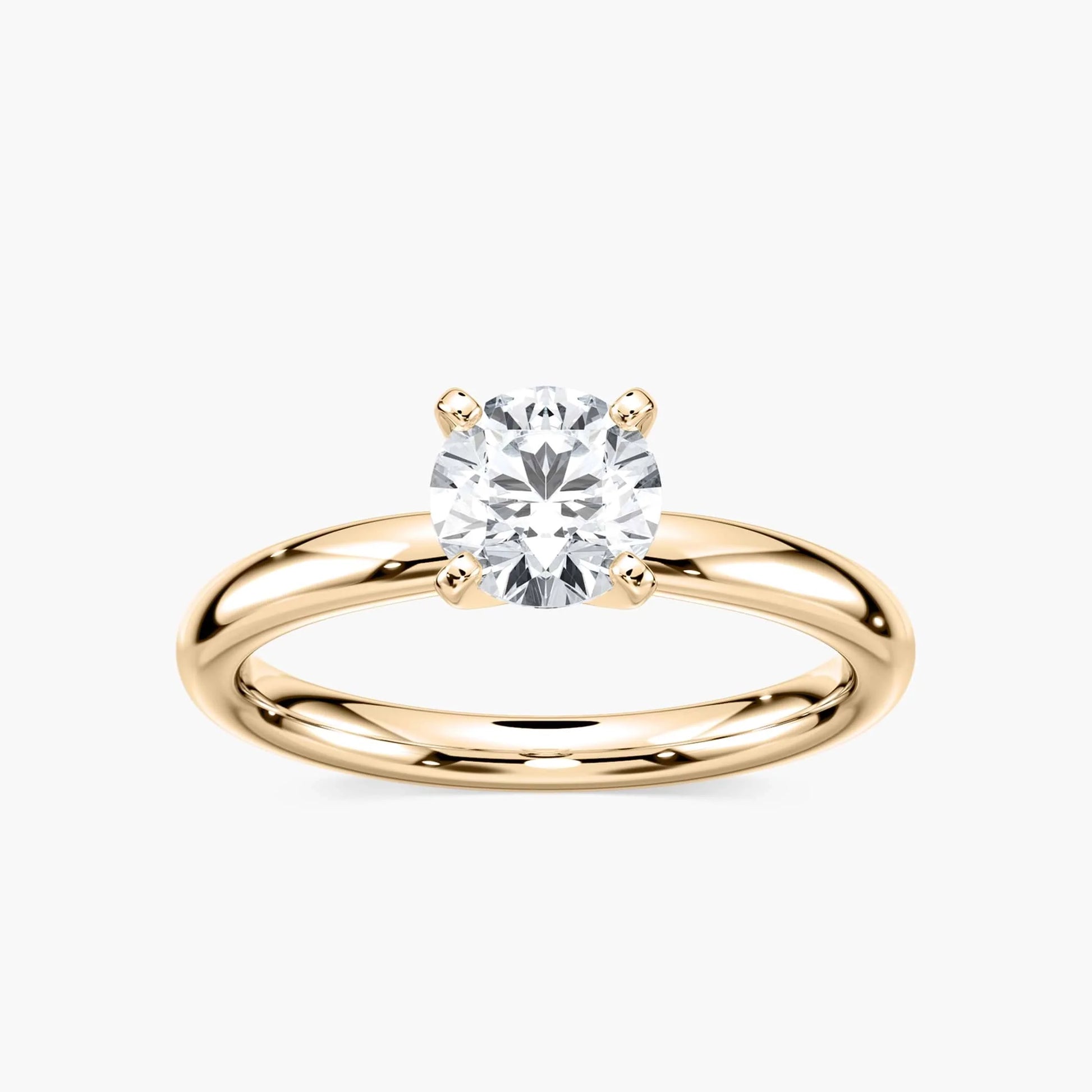 Emilia Solitaire Verlobungsring – Gelbgold Brillantschliff