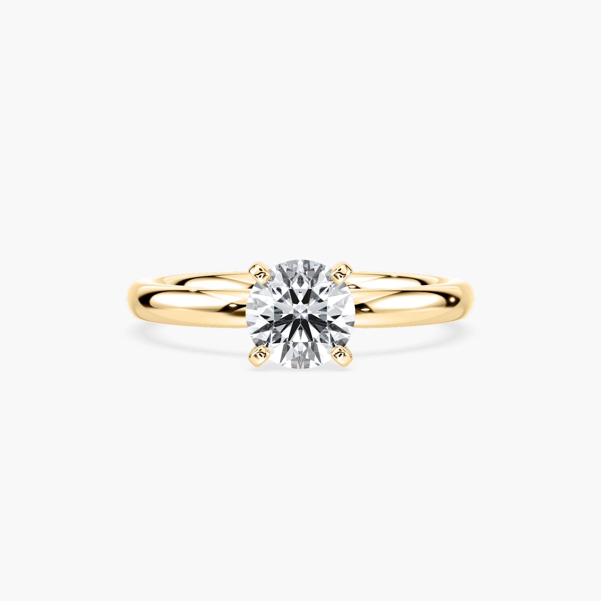 Emilia Solitaire Verlobungsring Brillantschliff Gelbgold – Lovea