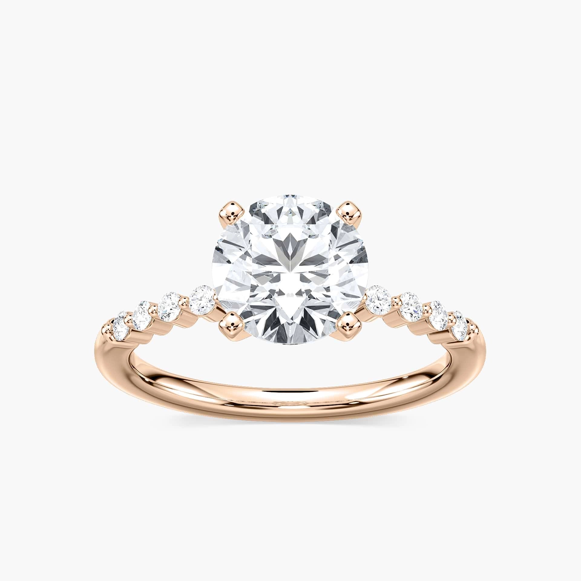 Lovea Helena Seitenstein Verlobungsring Rundschliff – Roségold